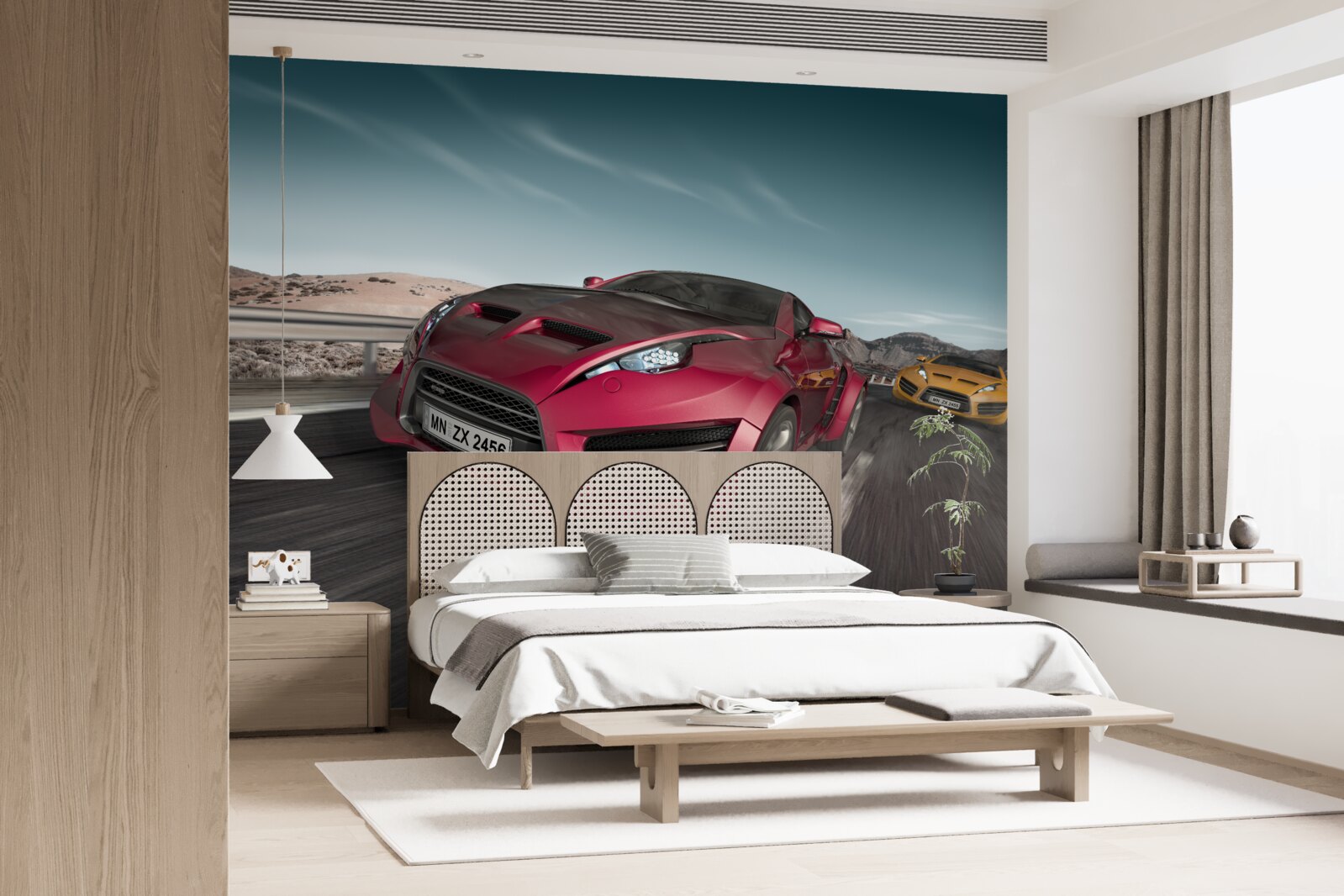 Fotobehang luxe auto wedstrijden