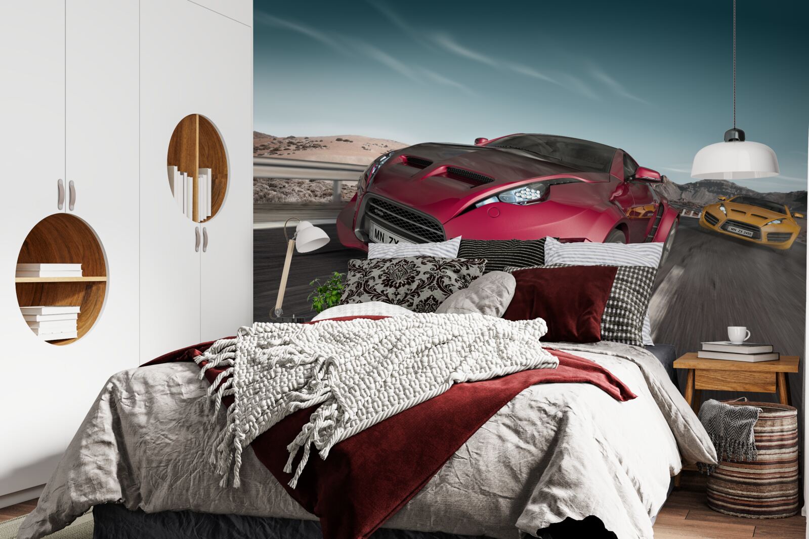 Fotobehang luxe auto wedstrijden