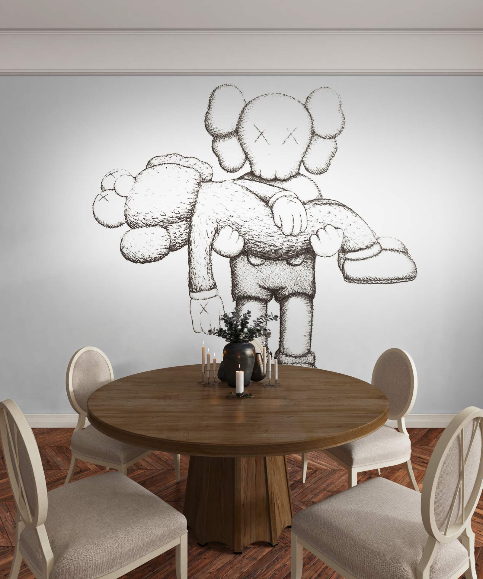 Fotobehang ongewone wezens die zich voordoen als mensen