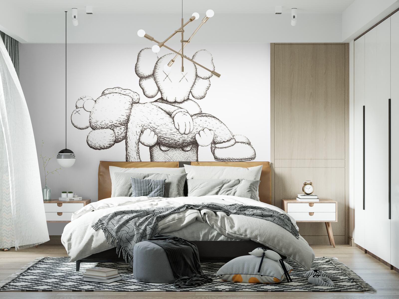 Fotobehang ongewone wezens die zich voordoen als mensen