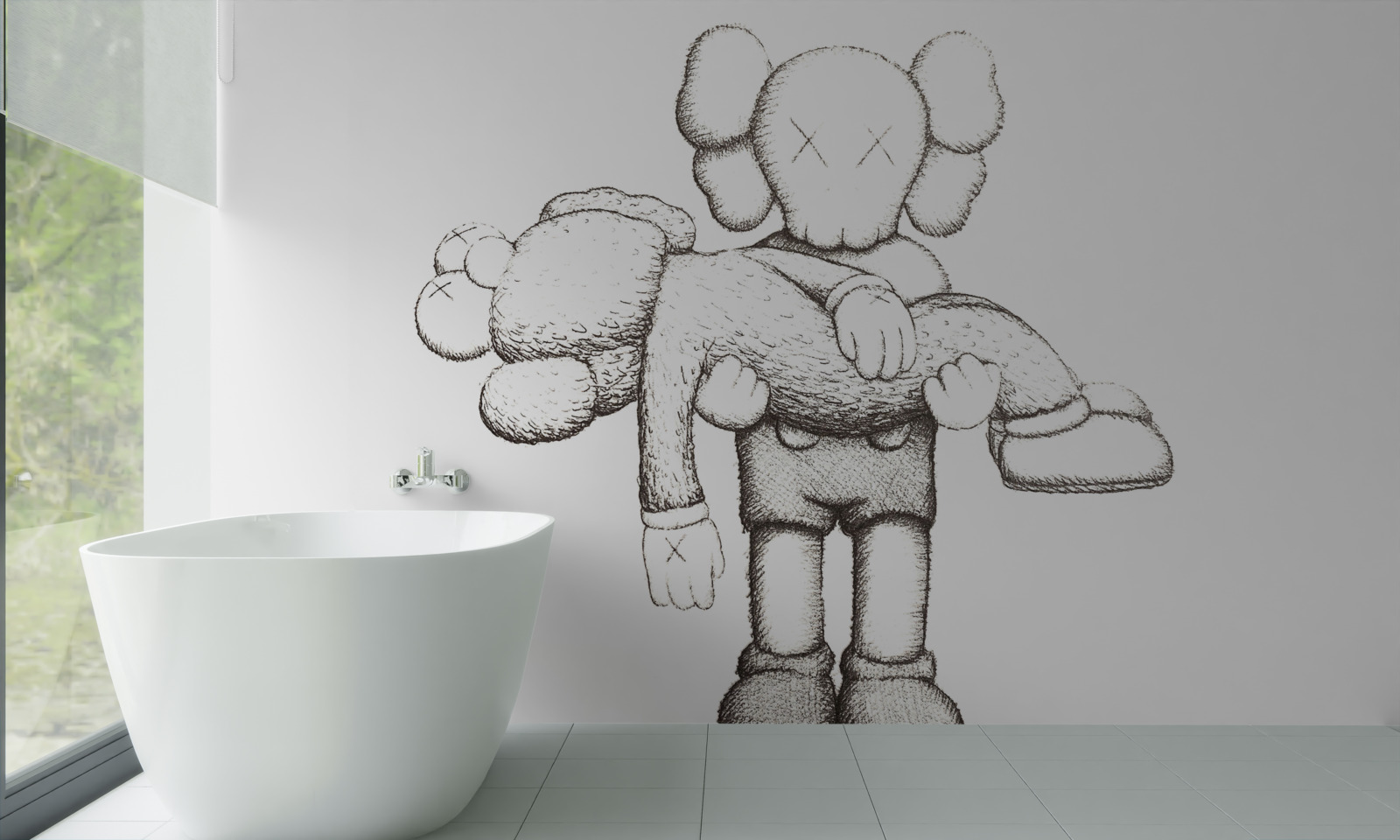 Fotobehang ongewone wezens die zich voordoen als mensen