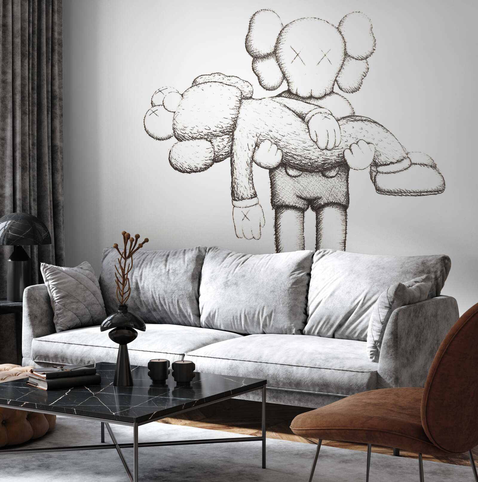 Fotobehang ongewone wezens die zich voordoen als mensen