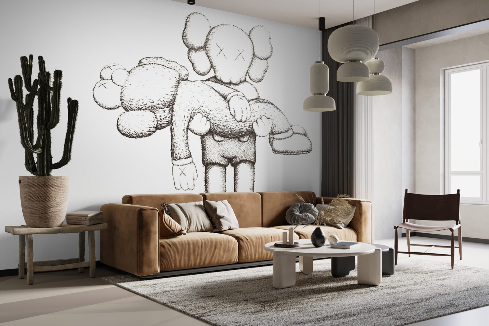 Fotobehang ongewone wezens die zich voordoen als mensen