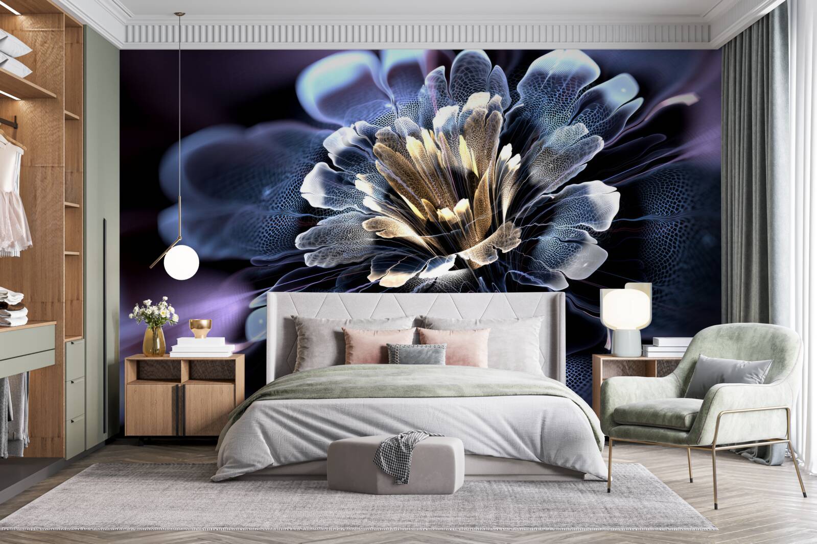 Fotobehang grote exotische bloem