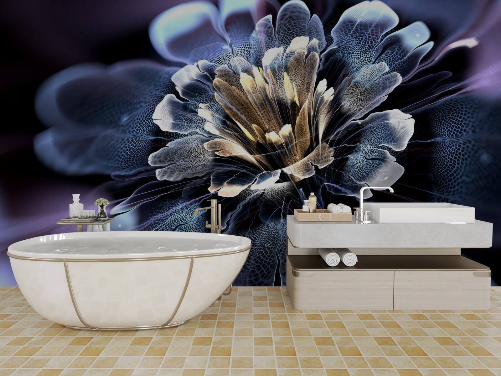 Fotobehang grote exotische bloem