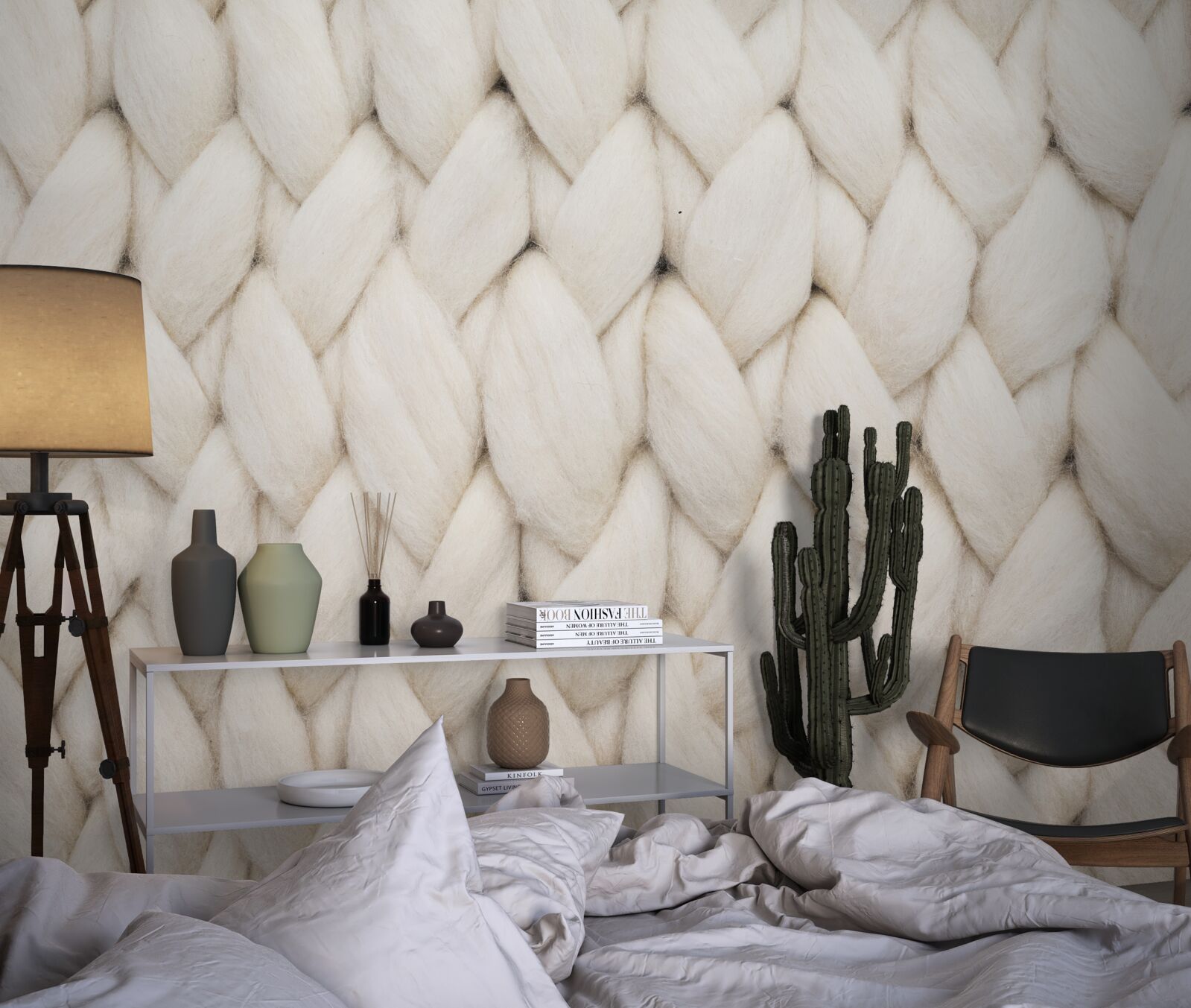 Fotobehang weven met draad