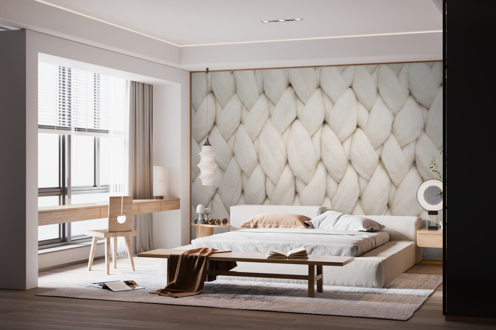 Fotobehang weven met draad