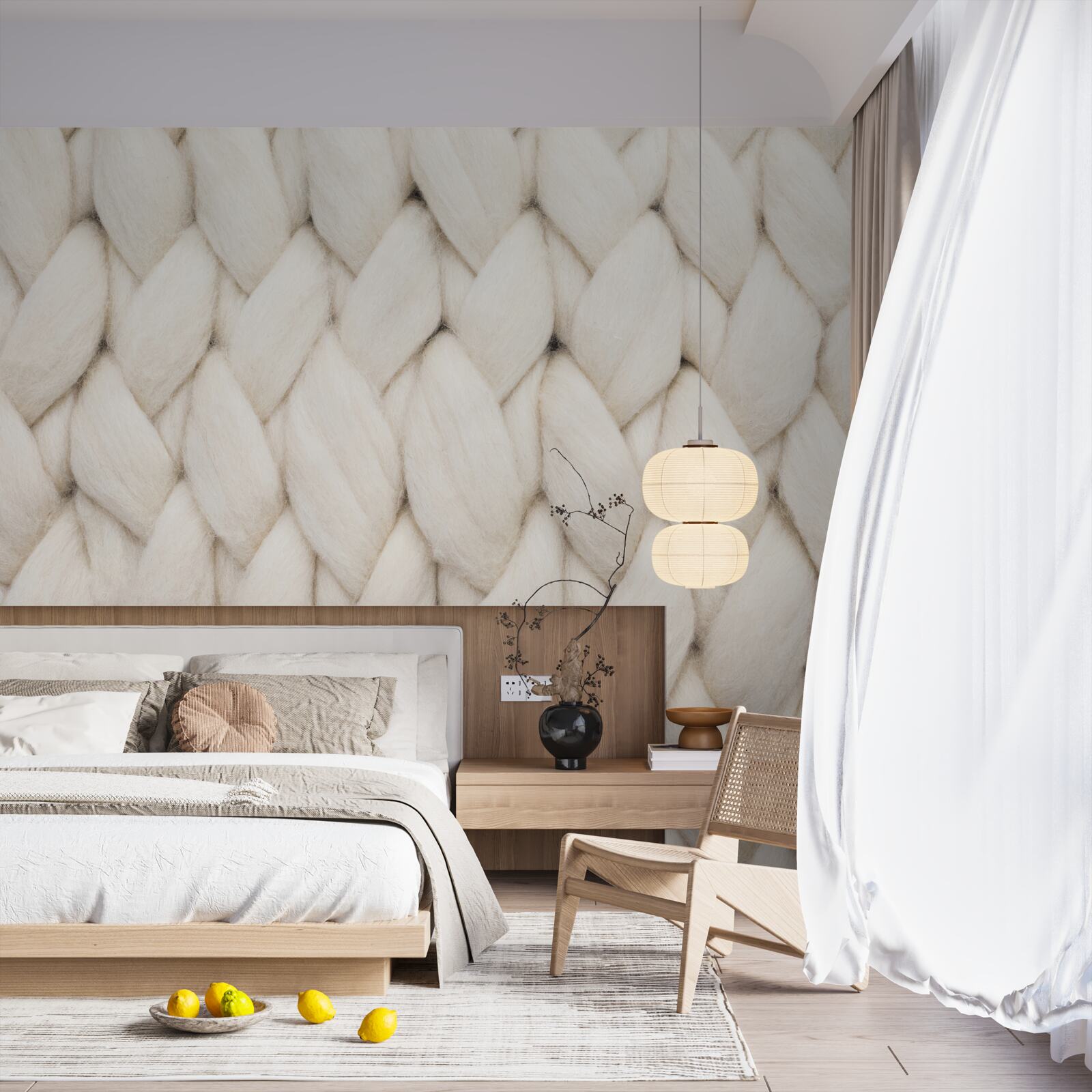 Fotobehang weven met draad