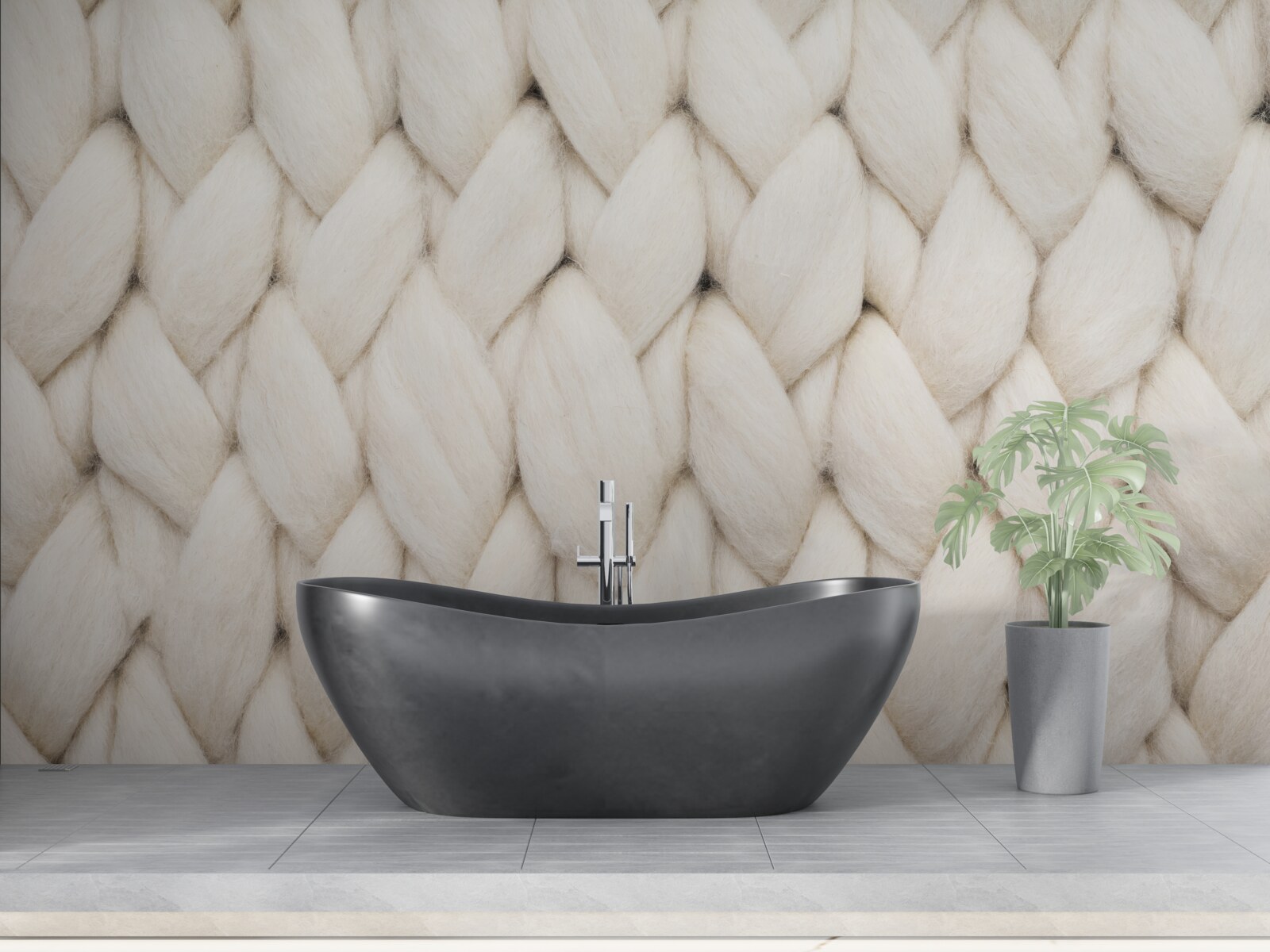 Fotobehang weven met draad