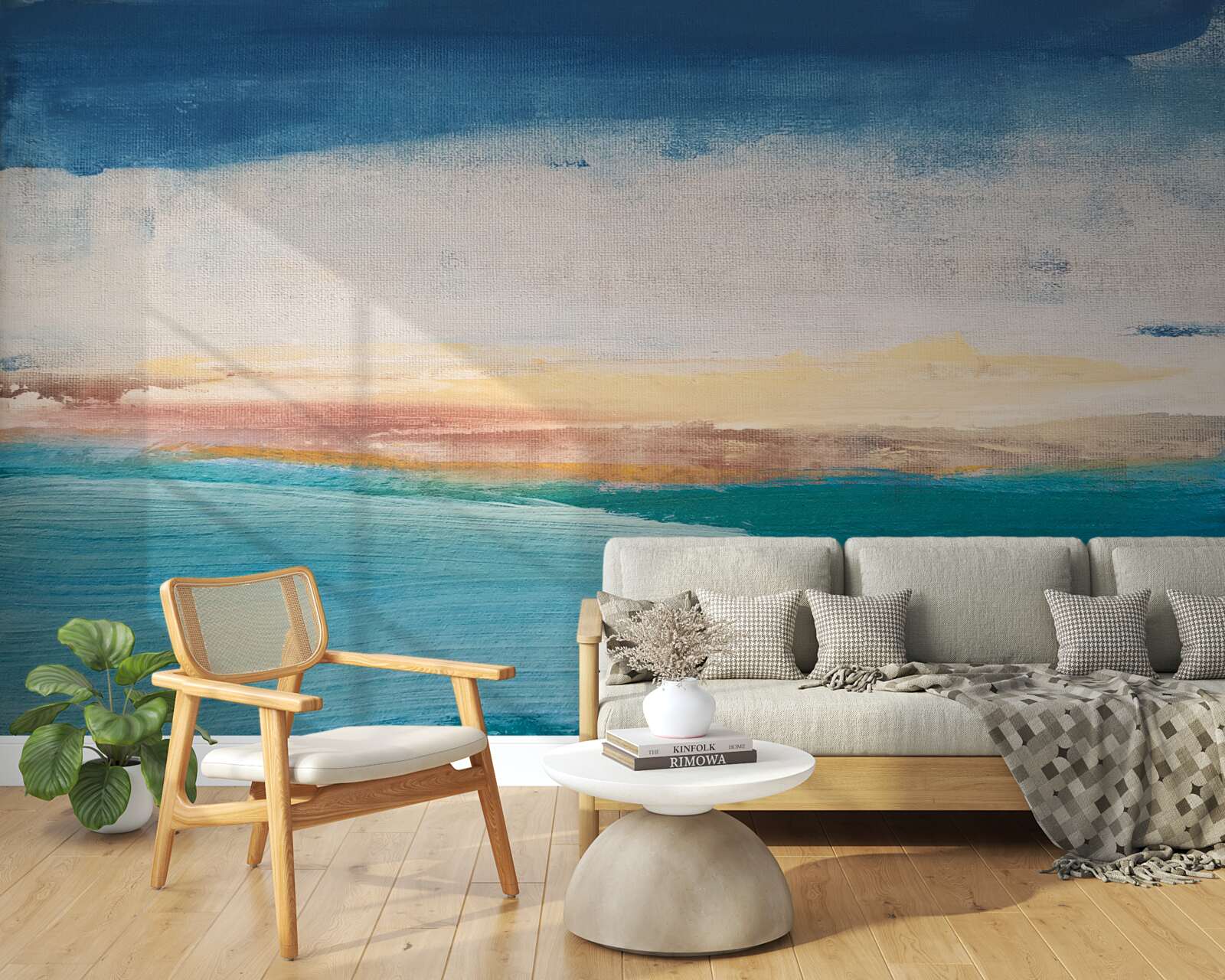 Fotobehang verfstreken in verschillende kleuren