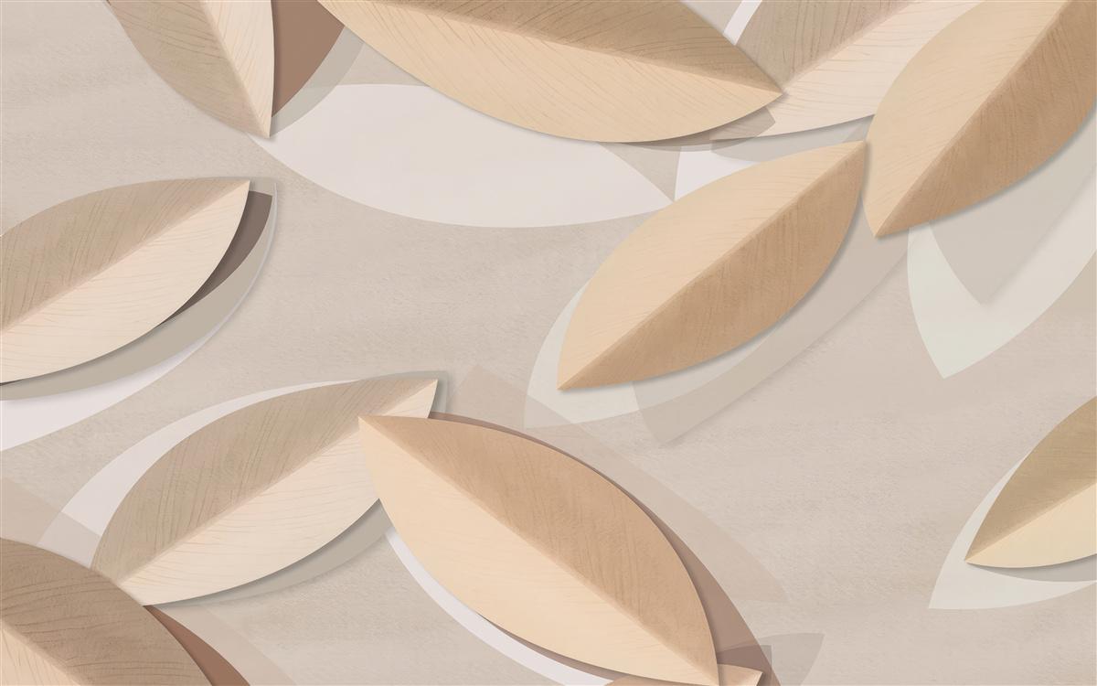 Fotobehang de bladeren zijn groot en bruin