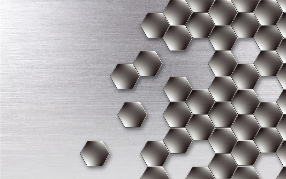 Fotobehang kleine zwarte zeshoeken