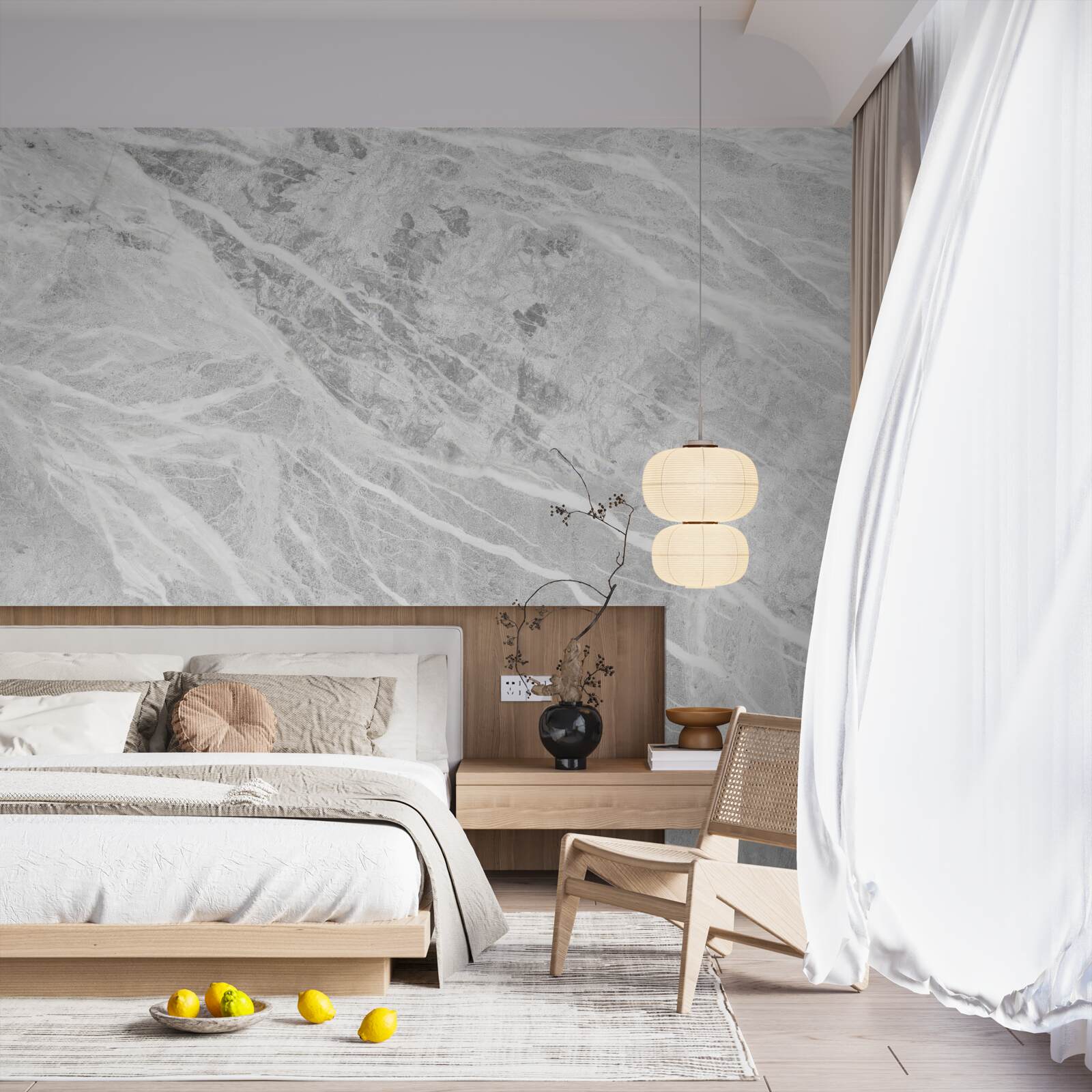 Fotobehang grijs marmeren achtergrond