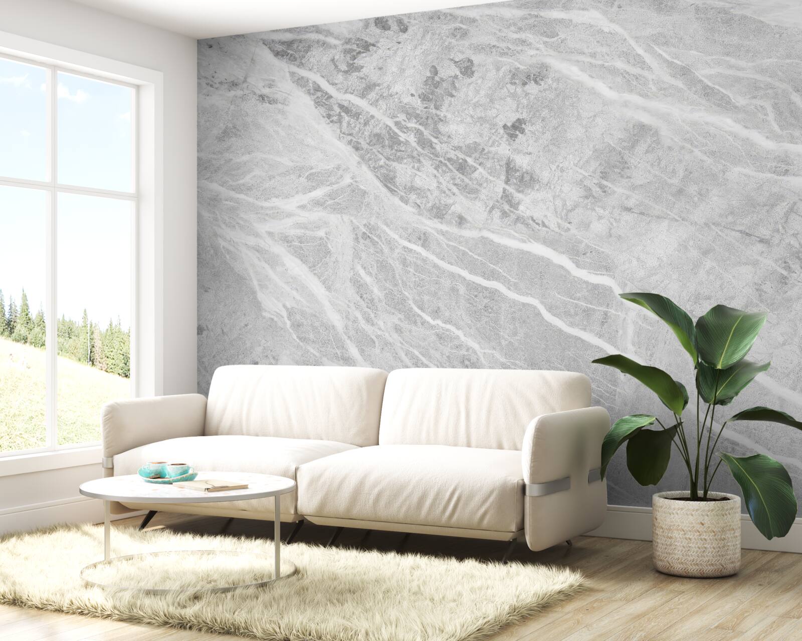 Fotobehang grijs marmeren achtergrond