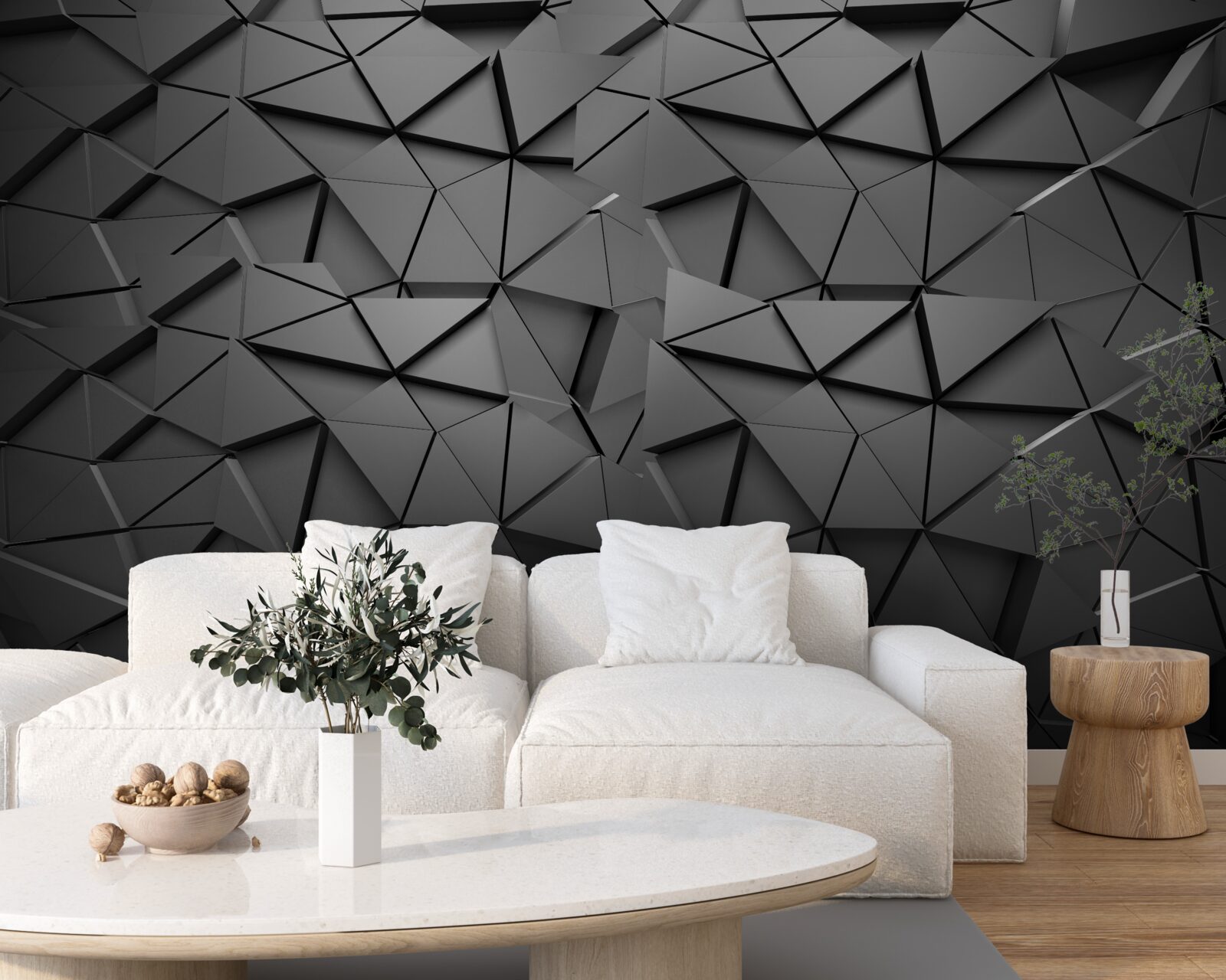 Fotobehang grijze cijfers met volume