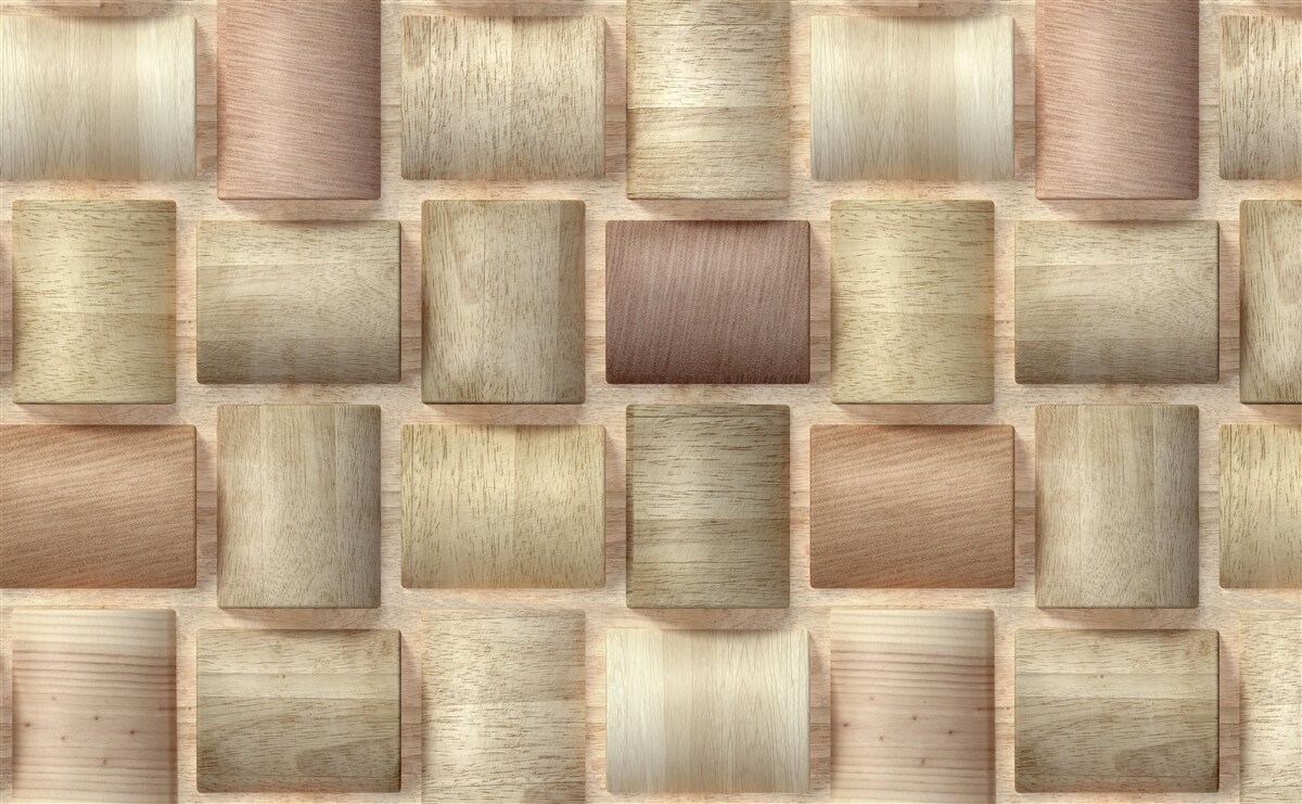 Fotobehang volumerechten in verschillende kleuren