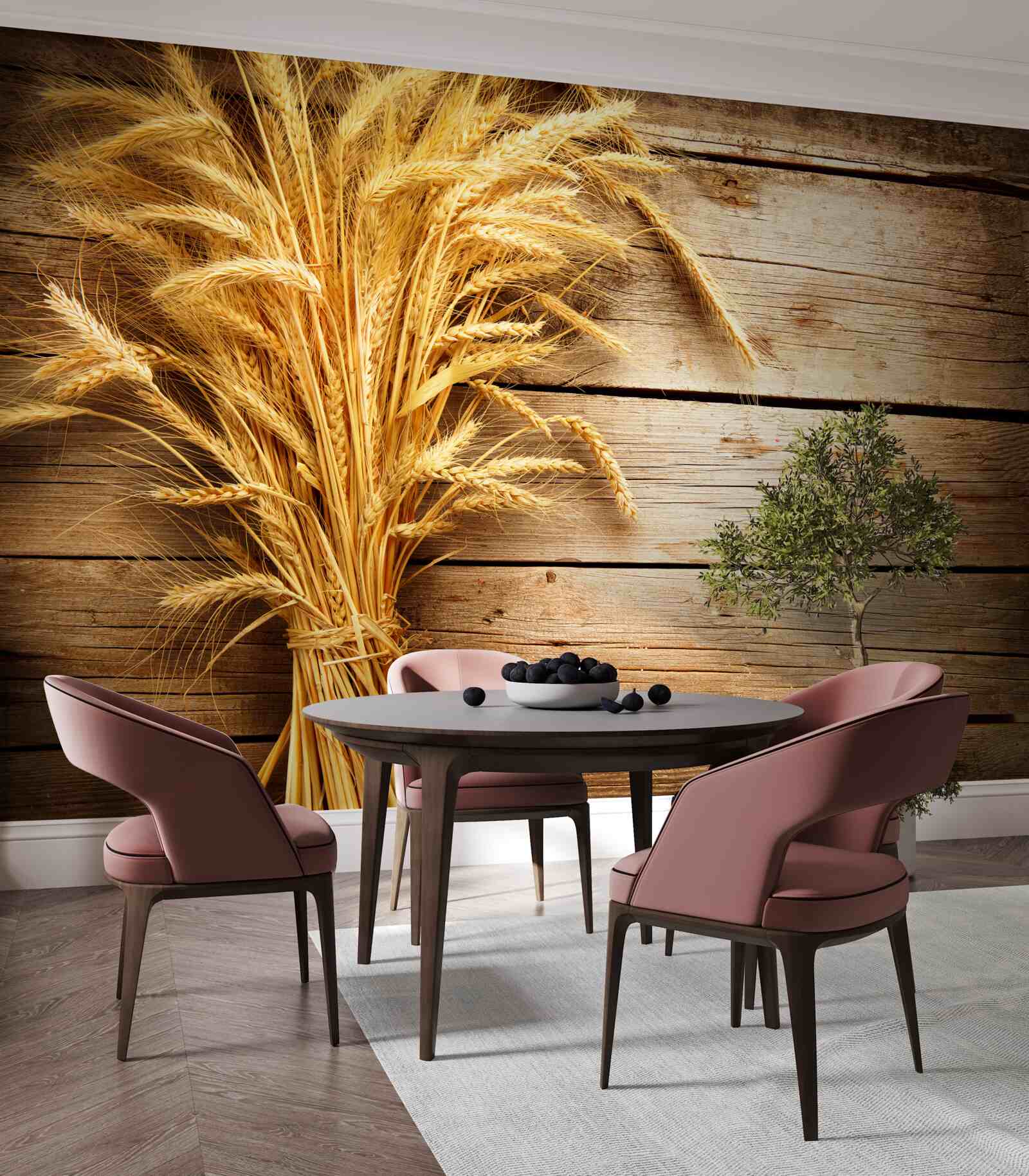 Fotobehang bos tarwe-aren