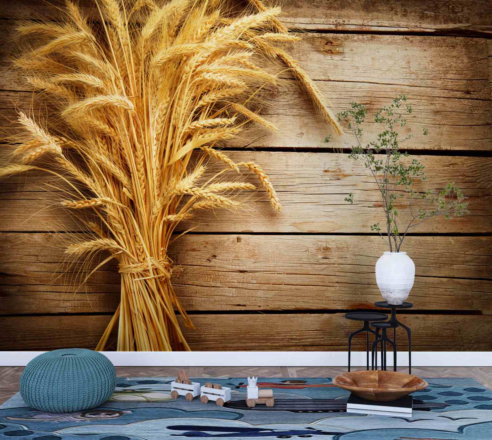 Fotobehang bos tarwe-aren