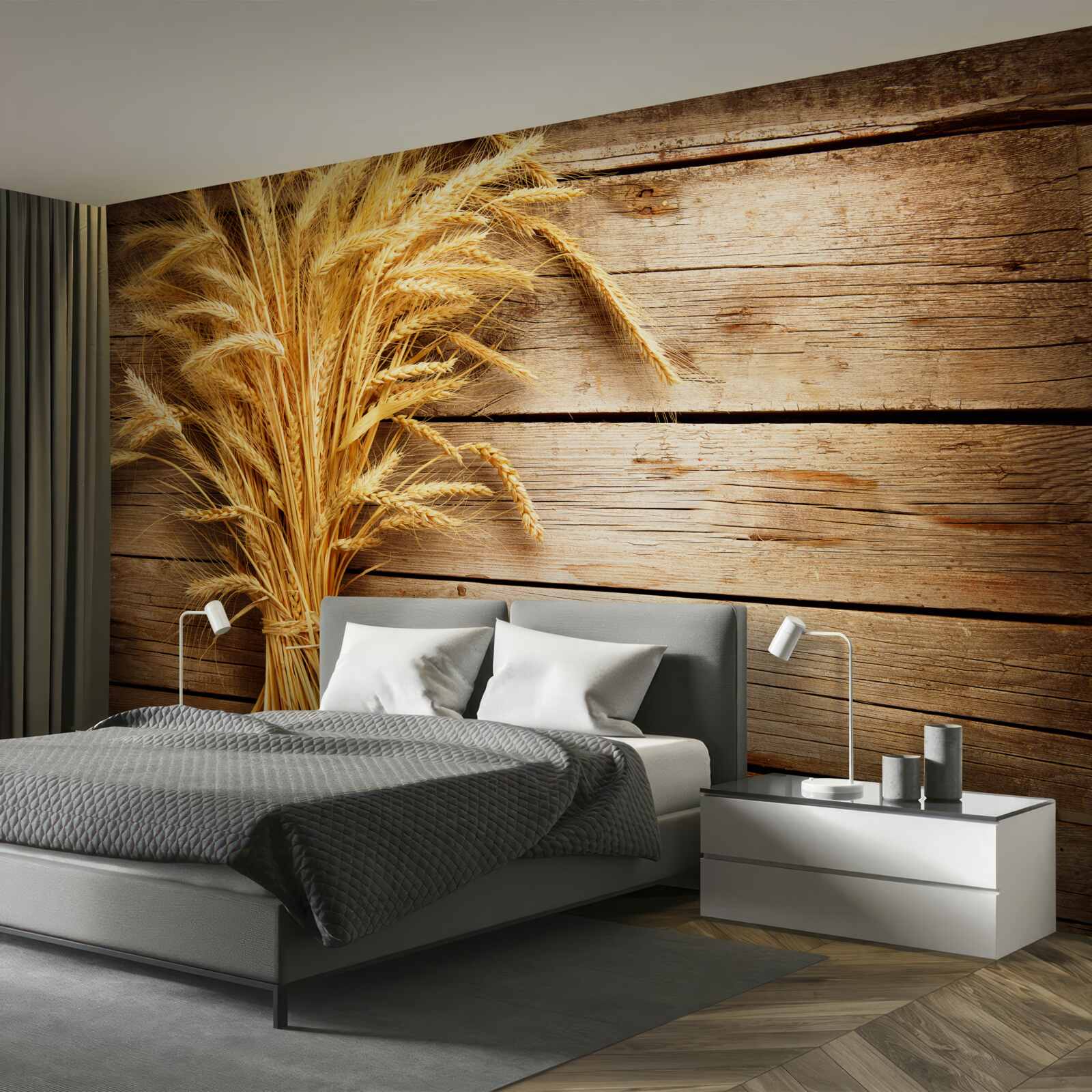 Fotobehang bos tarwe-aren