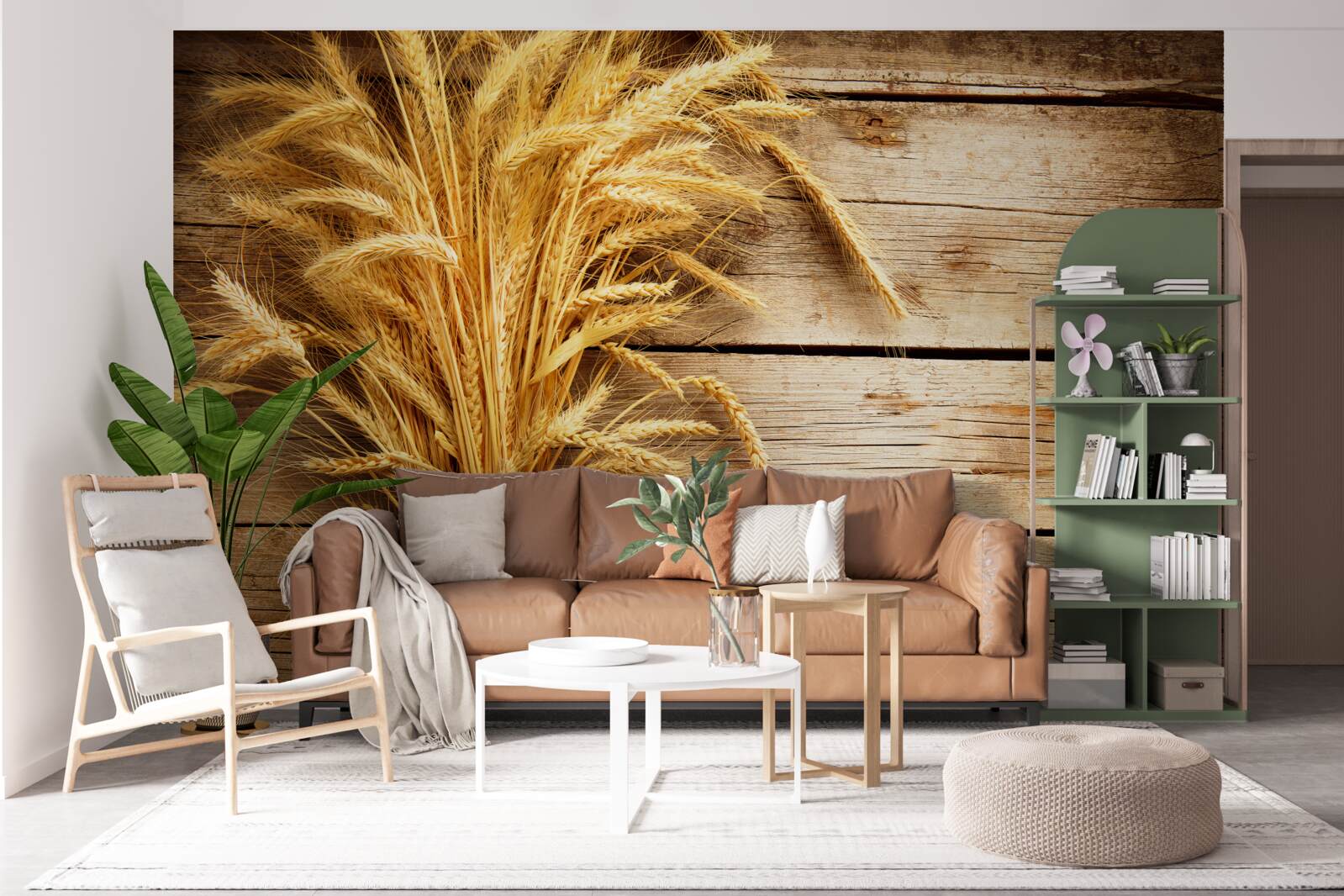 Fotobehang bos tarwe-aren