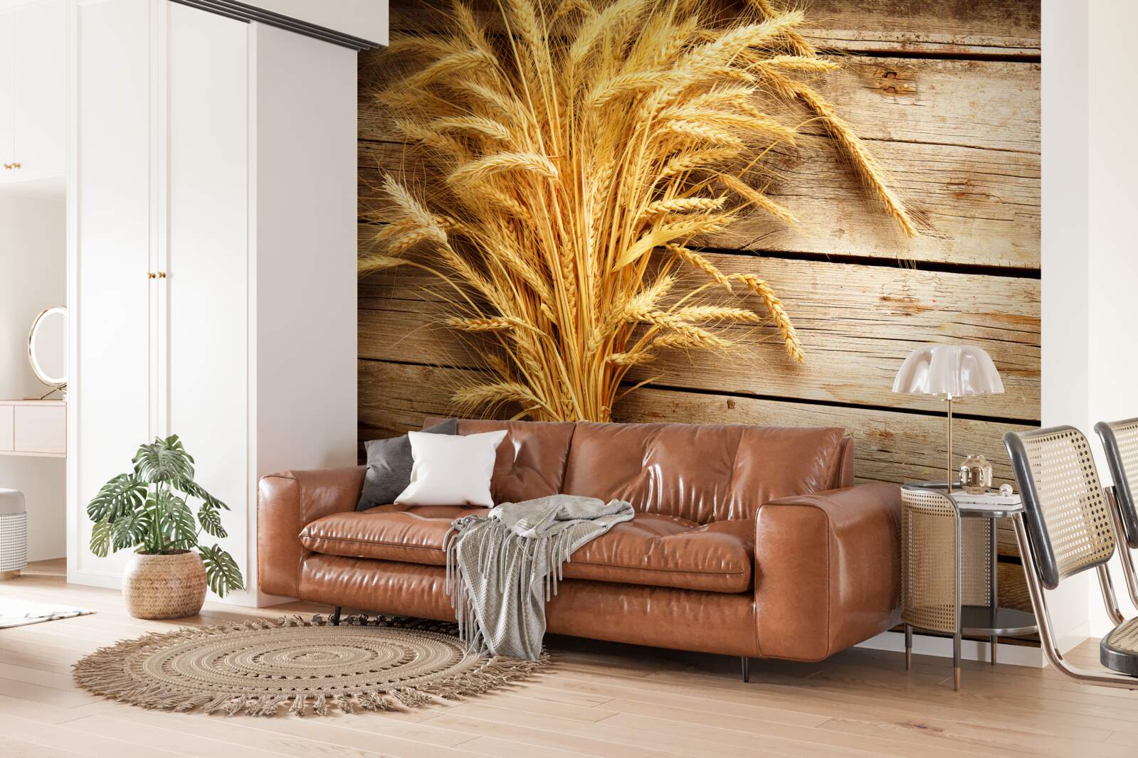 Fotobehang bos tarwe-aren