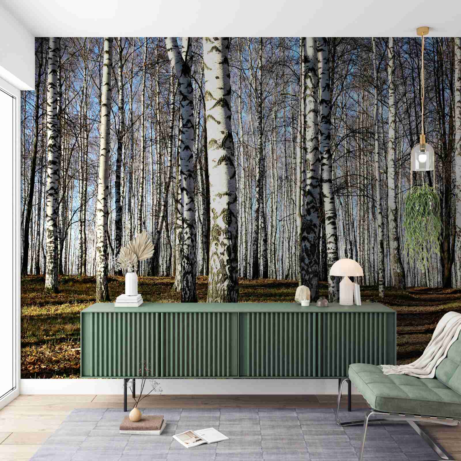 Fotobehang de bladeren zijn van de bomen gevallen