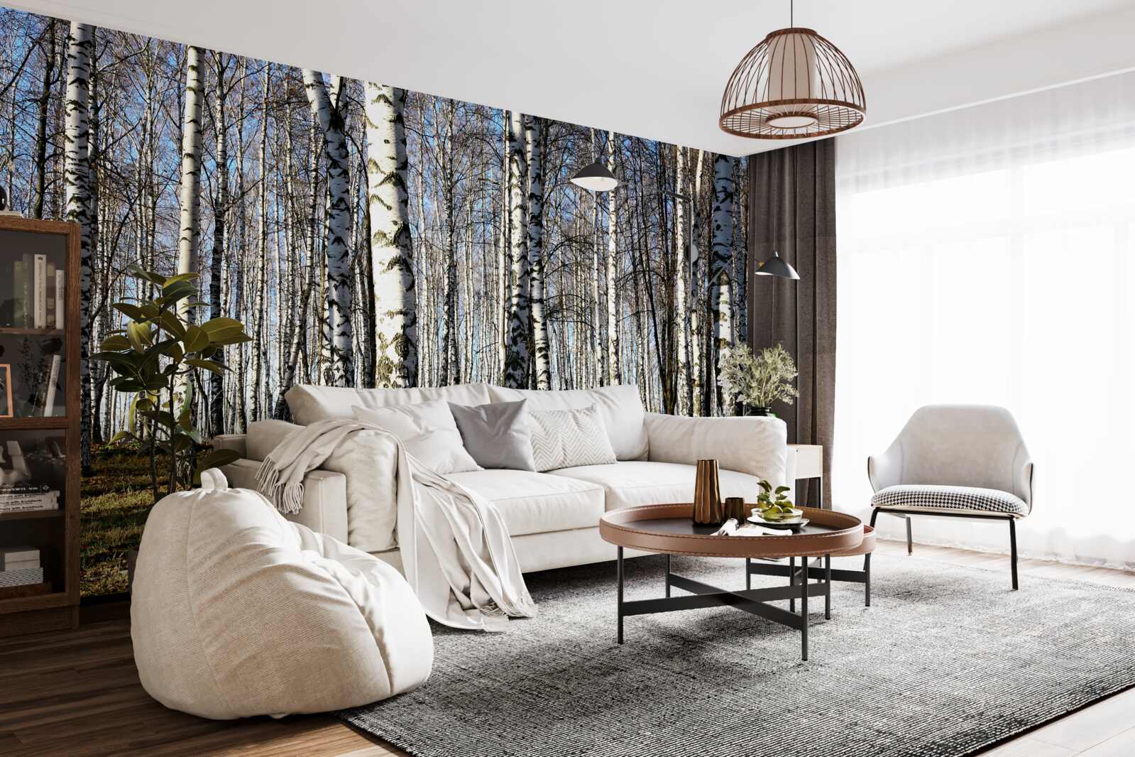 Fotobehang de bladeren zijn van de bomen gevallen