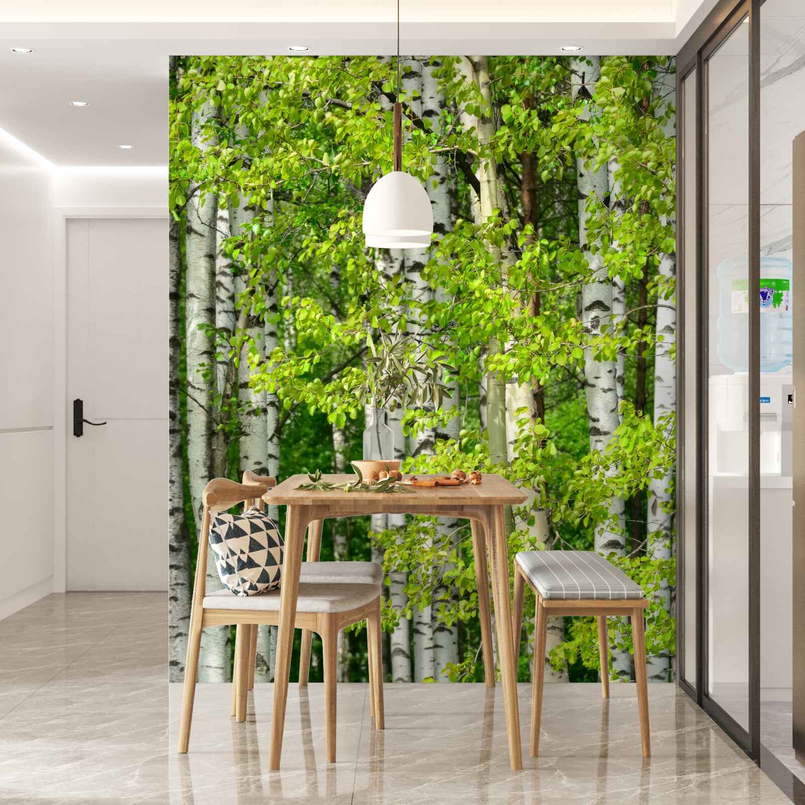 Fotobehang berkenbos