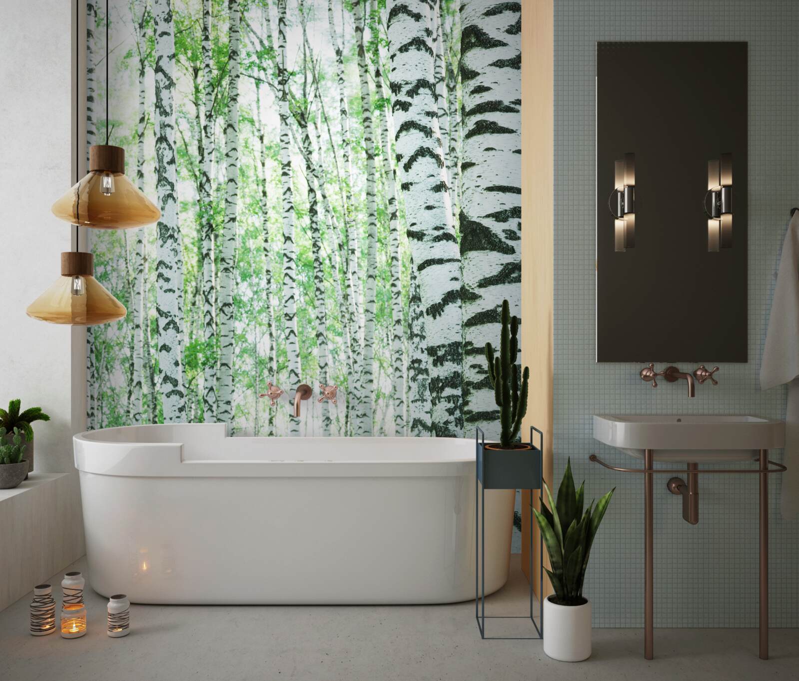 Fotobehang lichte berken