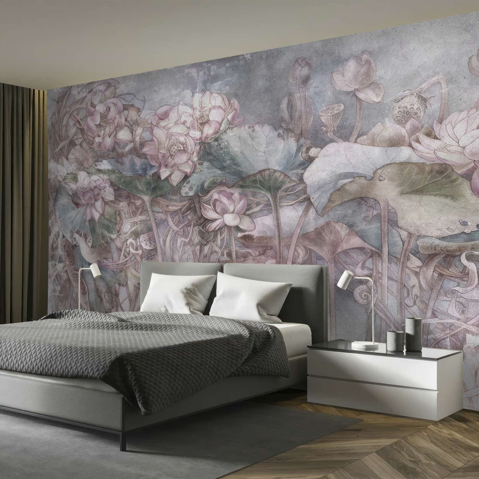 Fotobehang getoonde exotische planten