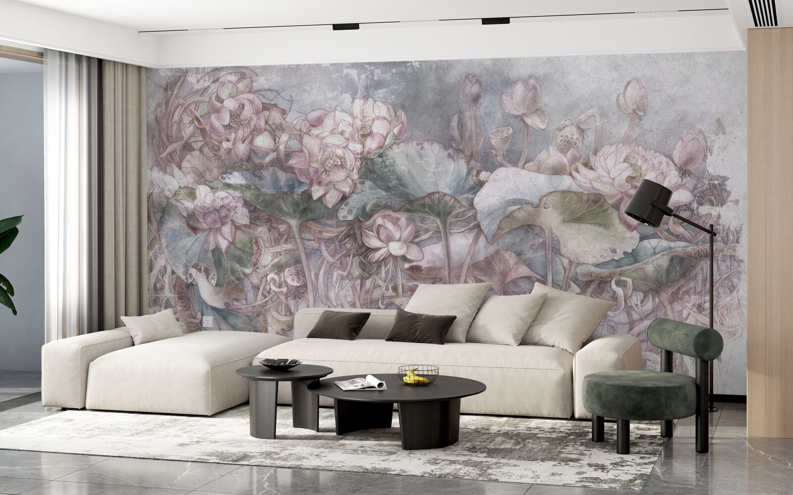 Fotobehang getoonde exotische planten