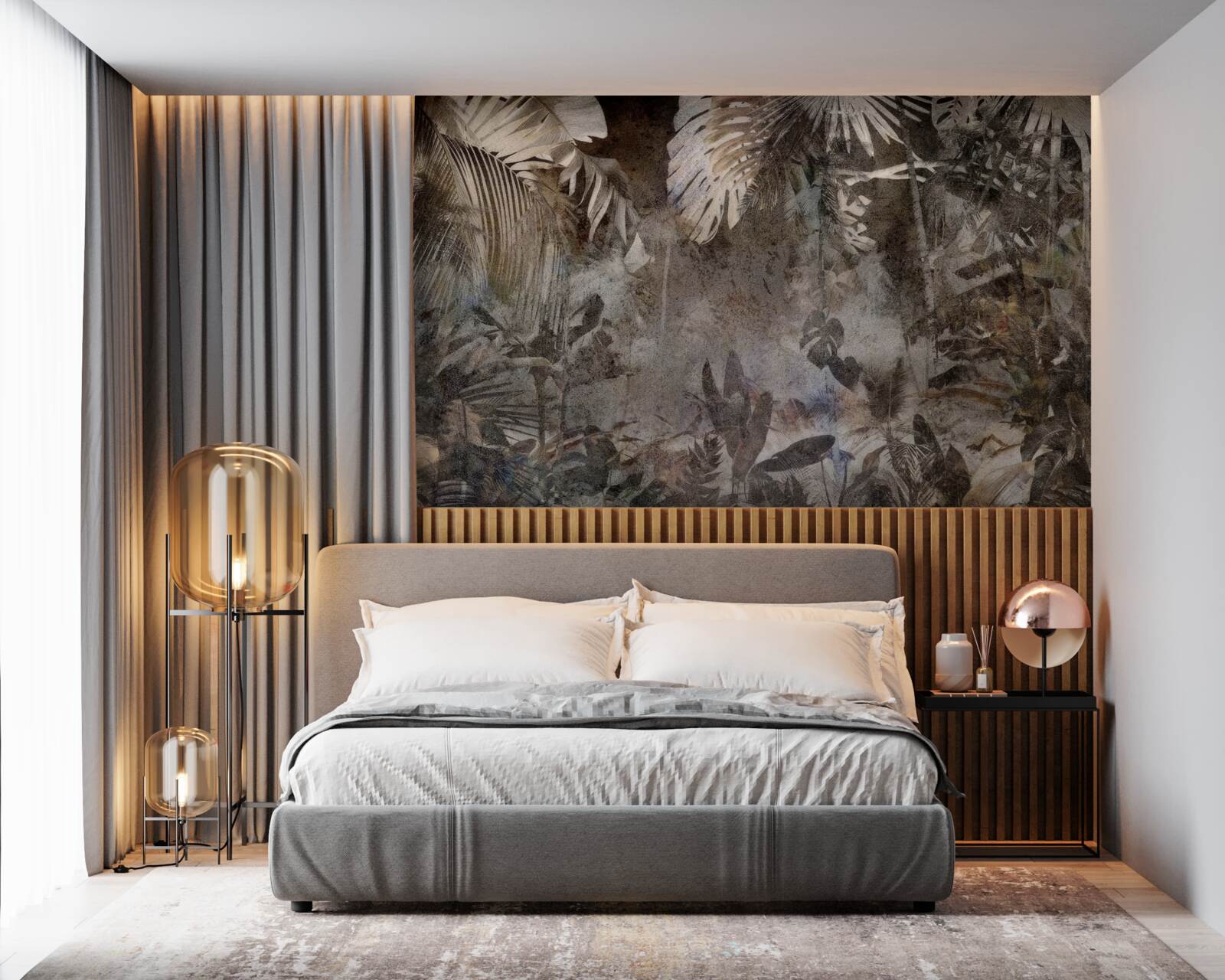 Fotobehang bladachtergrond