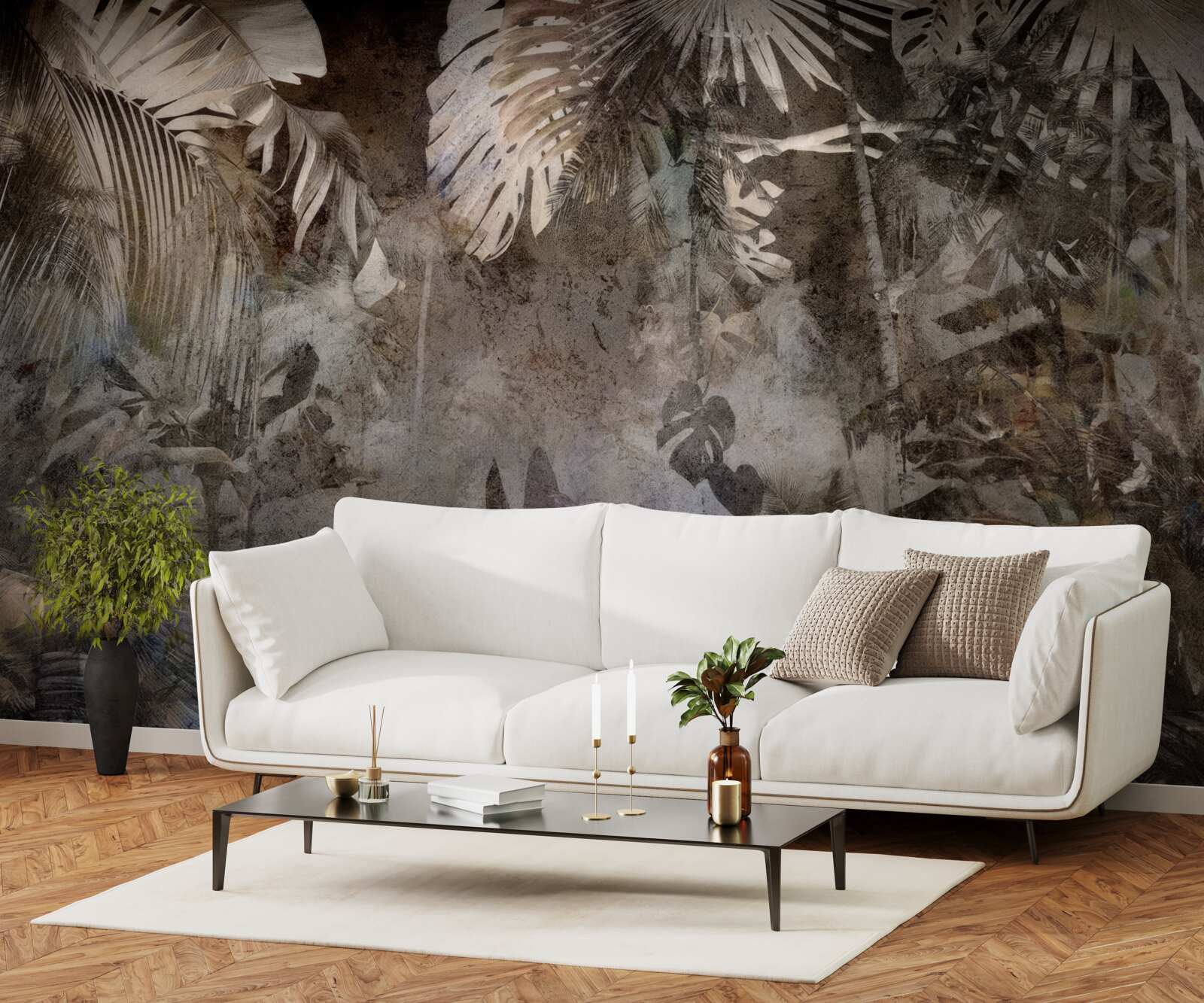 Fotobehang bladachtergrond