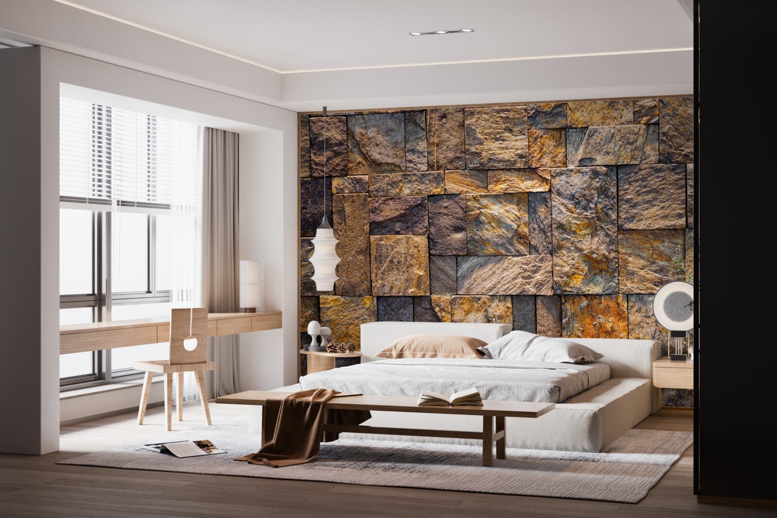 Fotobehang figuren in de vorm van rechthoeken en vierkanten van verschillende grootte