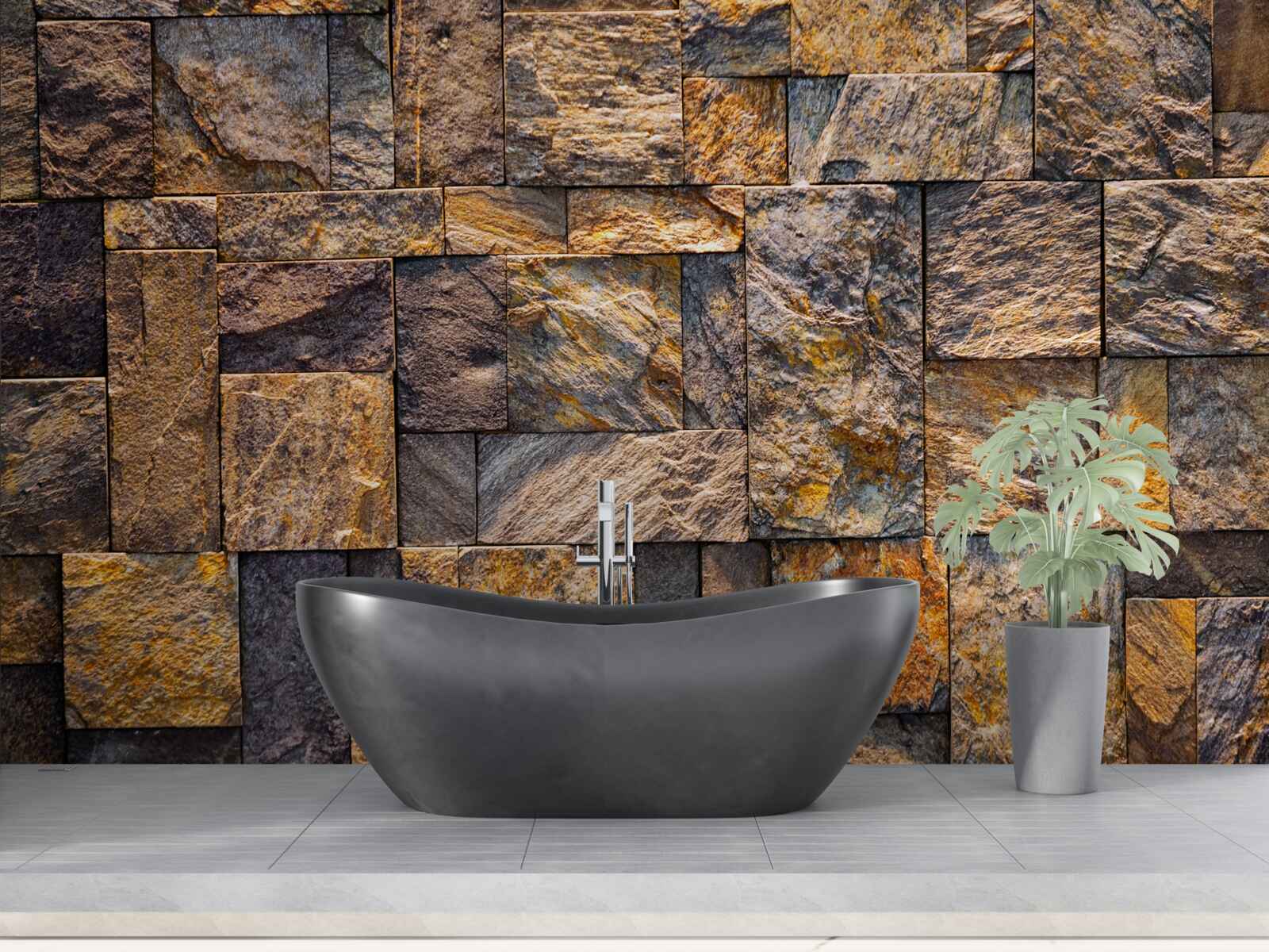 Fotobehang figuren in de vorm van rechthoeken en vierkanten van verschillende grootte