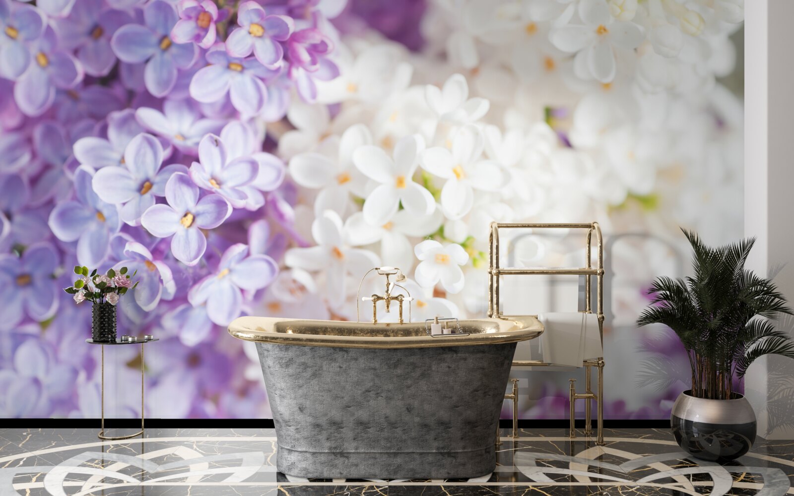 Fotobehang seringen in bloei in de lente