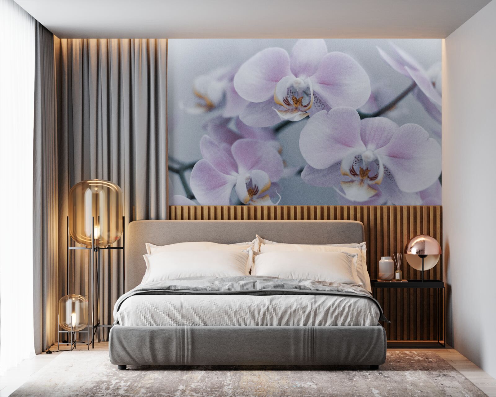 Fotobehang grote orchidee bloemen