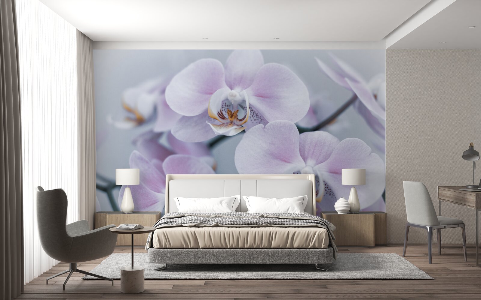 Fotobehang grote orchidee bloemen