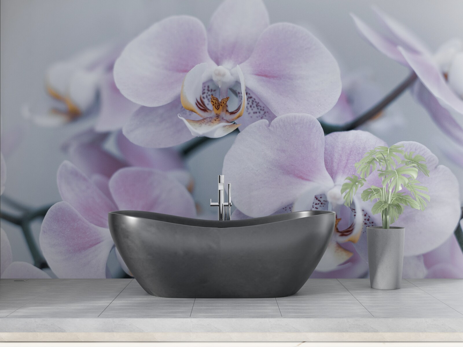 Fotobehang grote orchidee bloemen