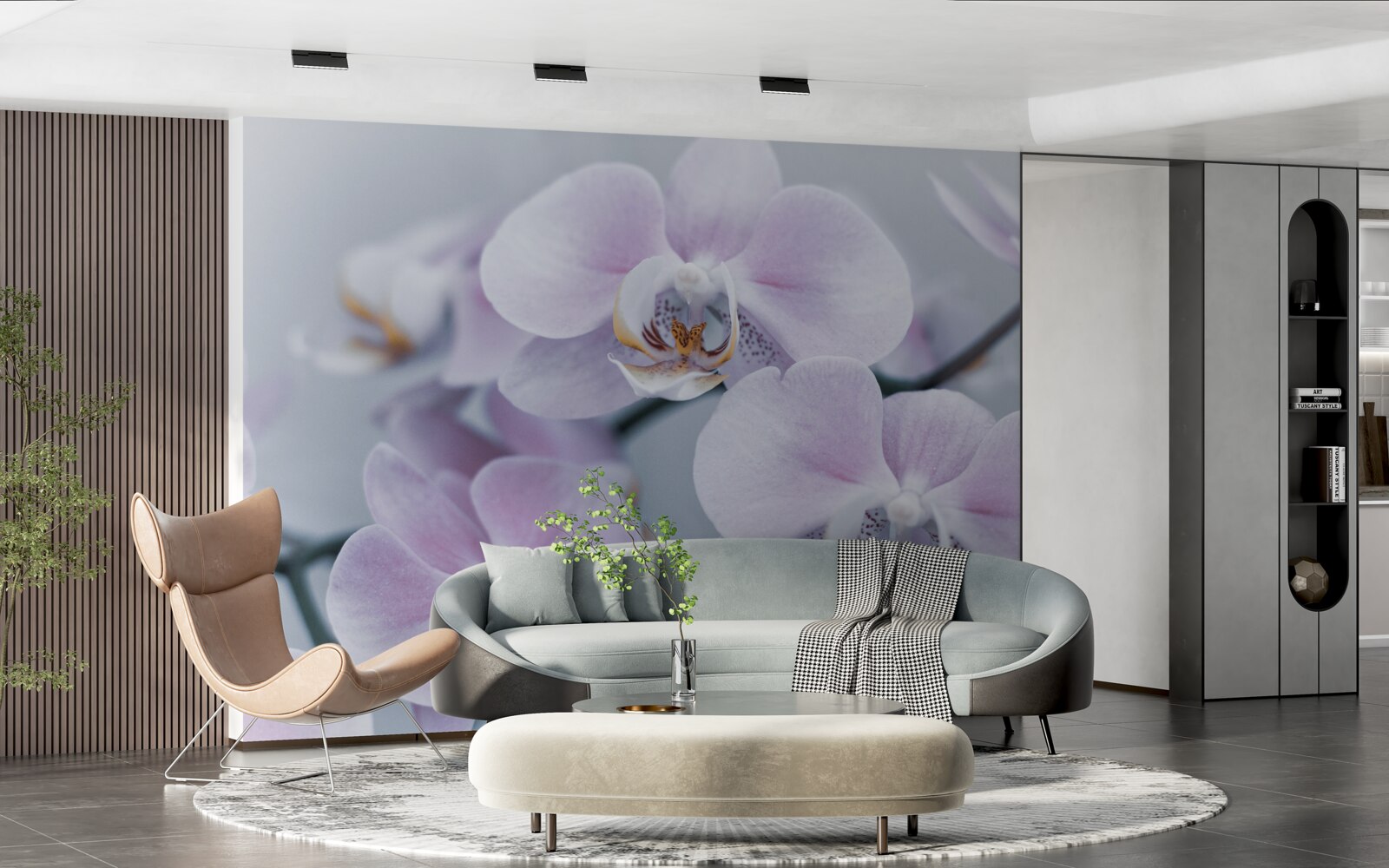 Fotobehang grote orchidee bloemen