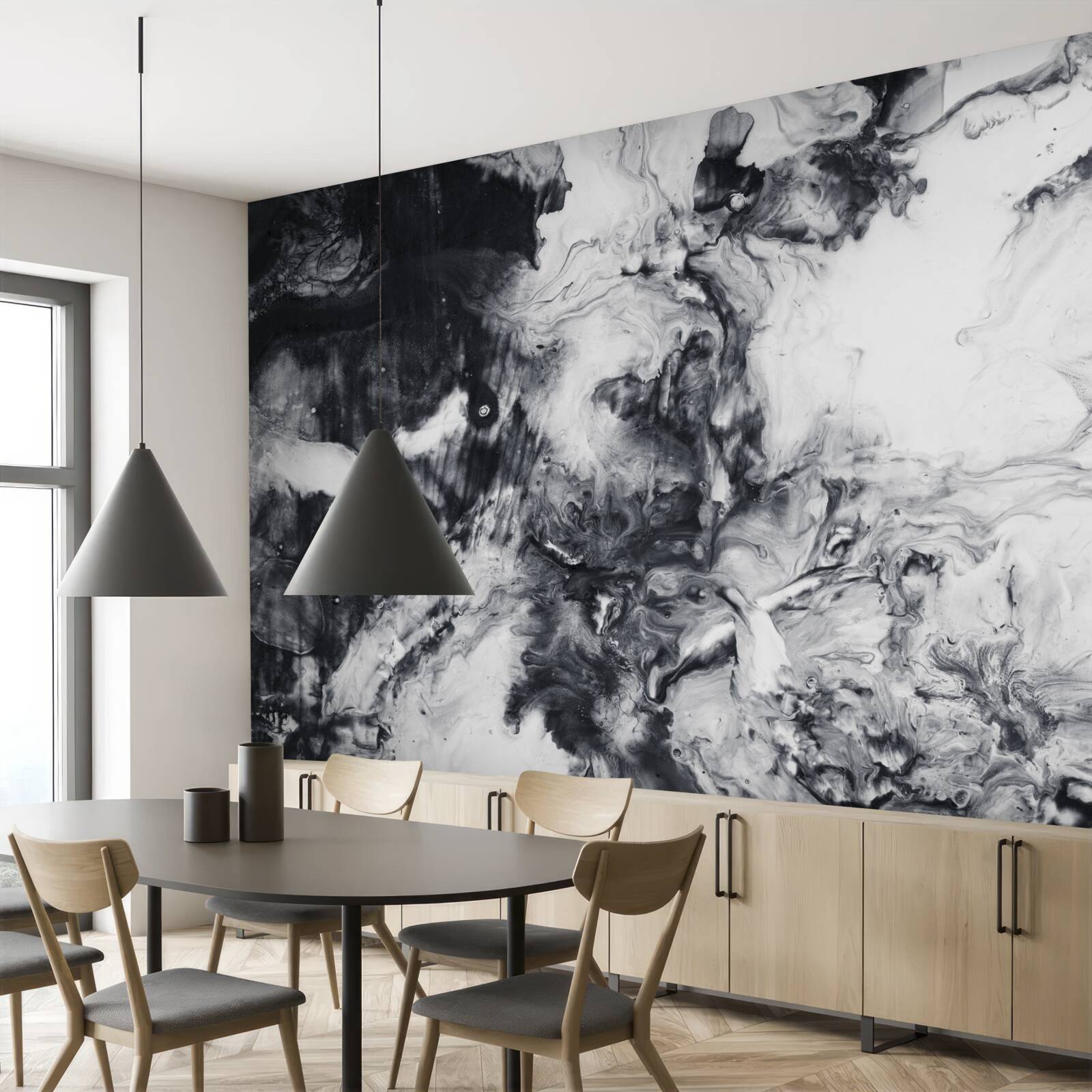 Fotobehang vage monochrome tinten