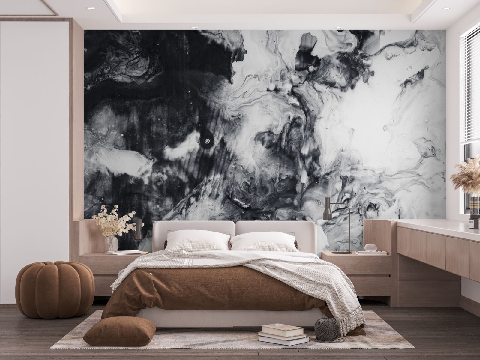 Fotobehang vage monochrome tinten