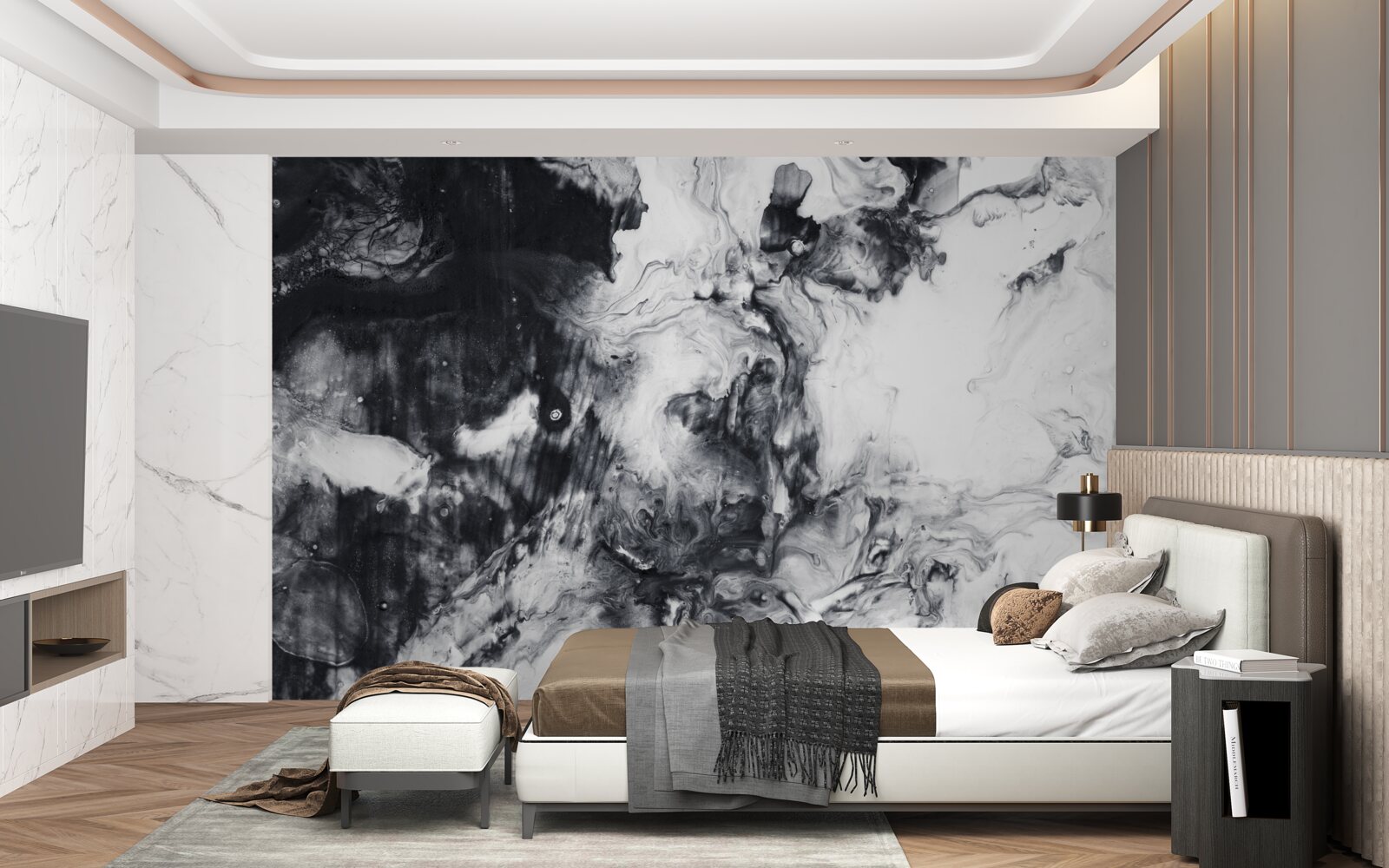 Fotobehang vage monochrome tinten