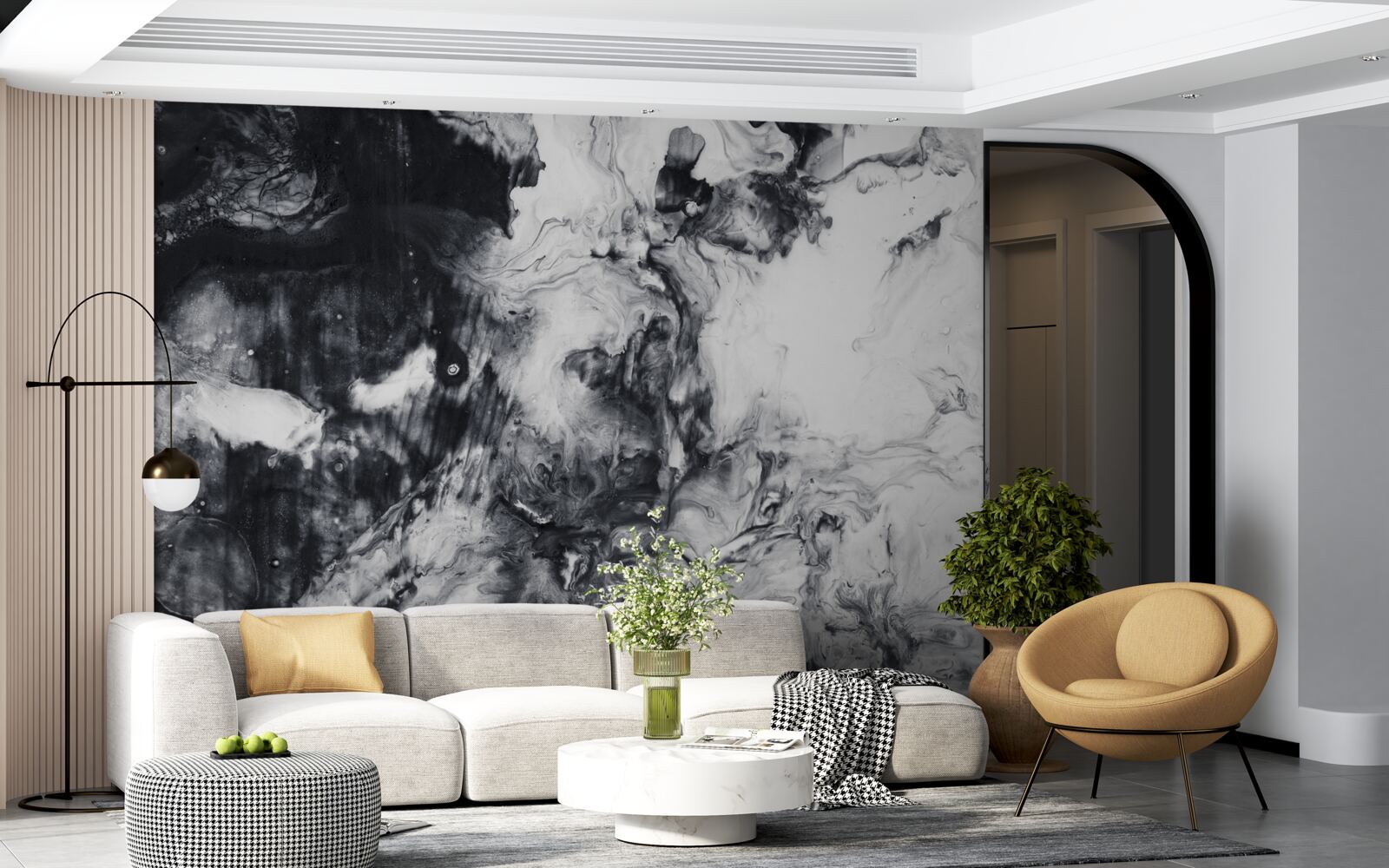 Fotobehang vage monochrome tinten