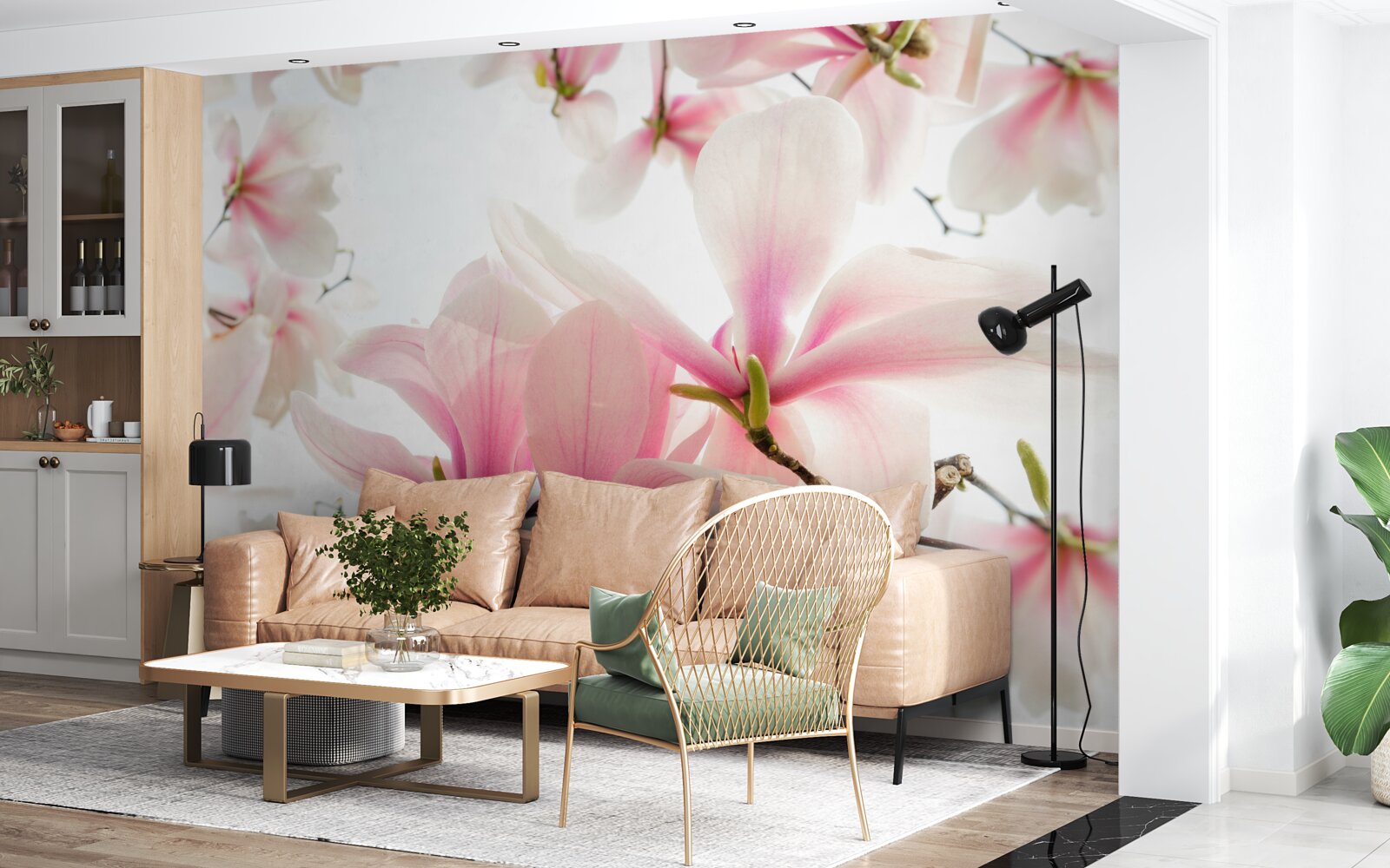 Fotobehang magnolia's in bloei