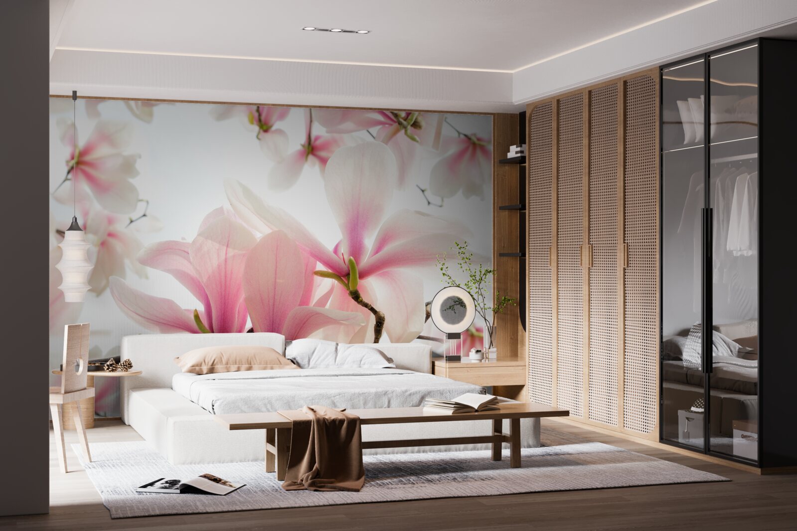 Fotobehang magnolia's in bloei