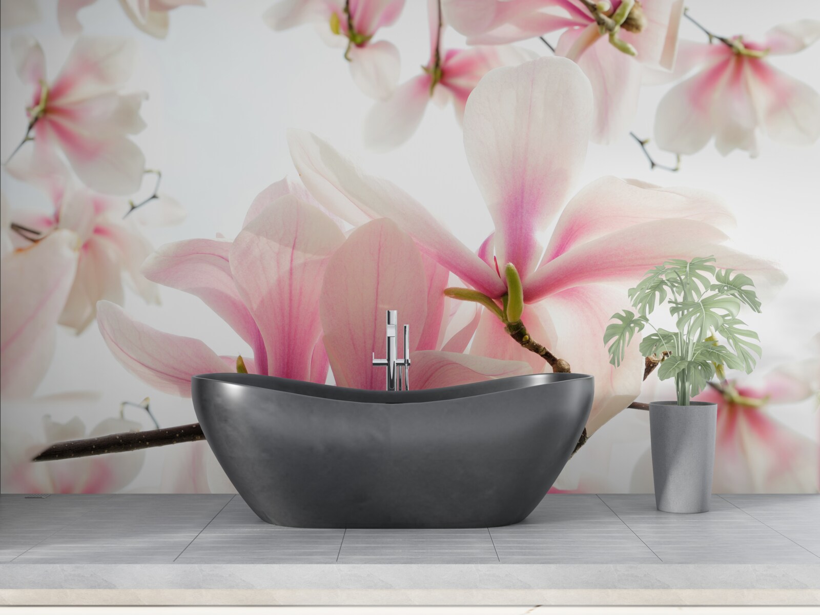 Fotobehang magnolia's in bloei