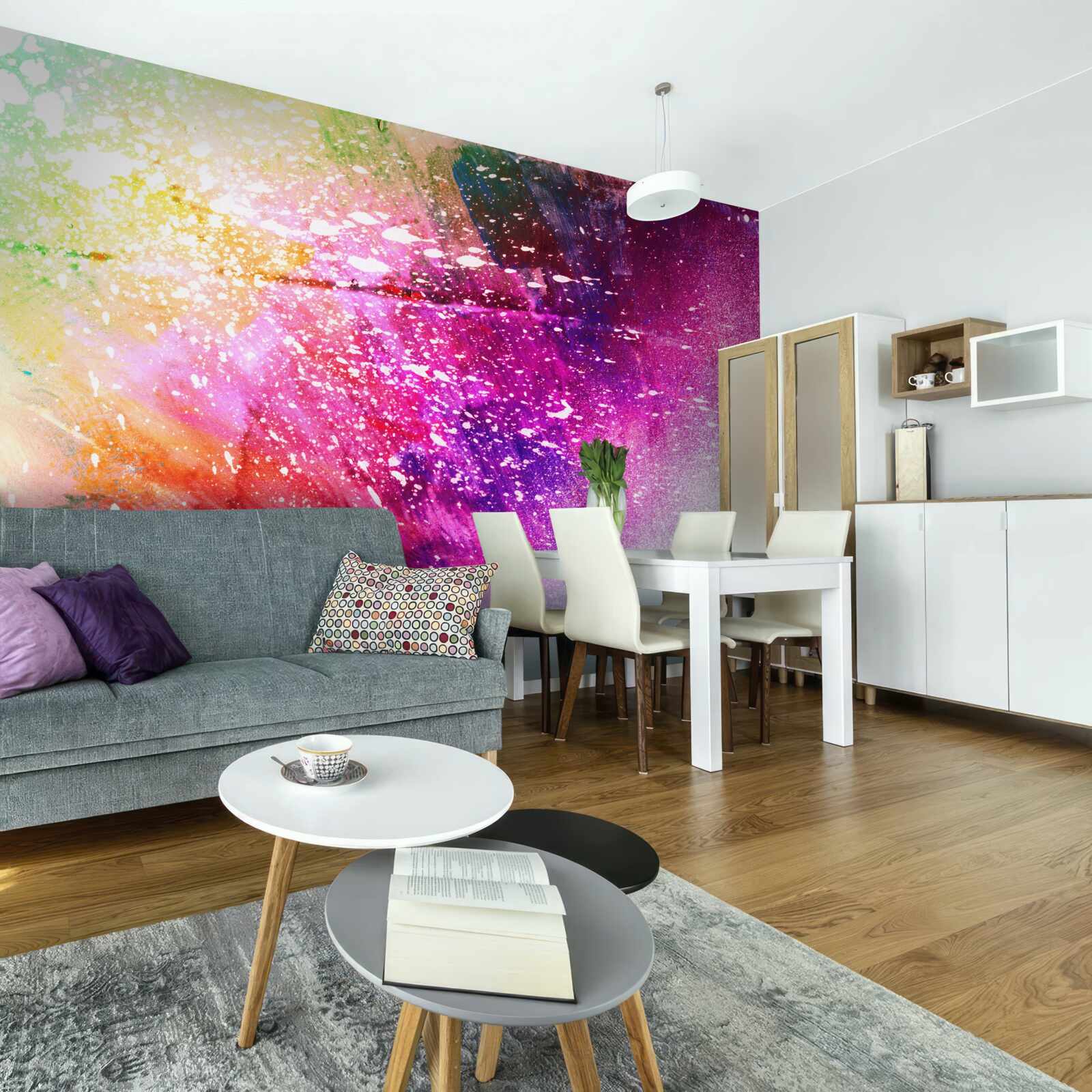 Fotobehang achtergrond met rijke en levendige kleuren