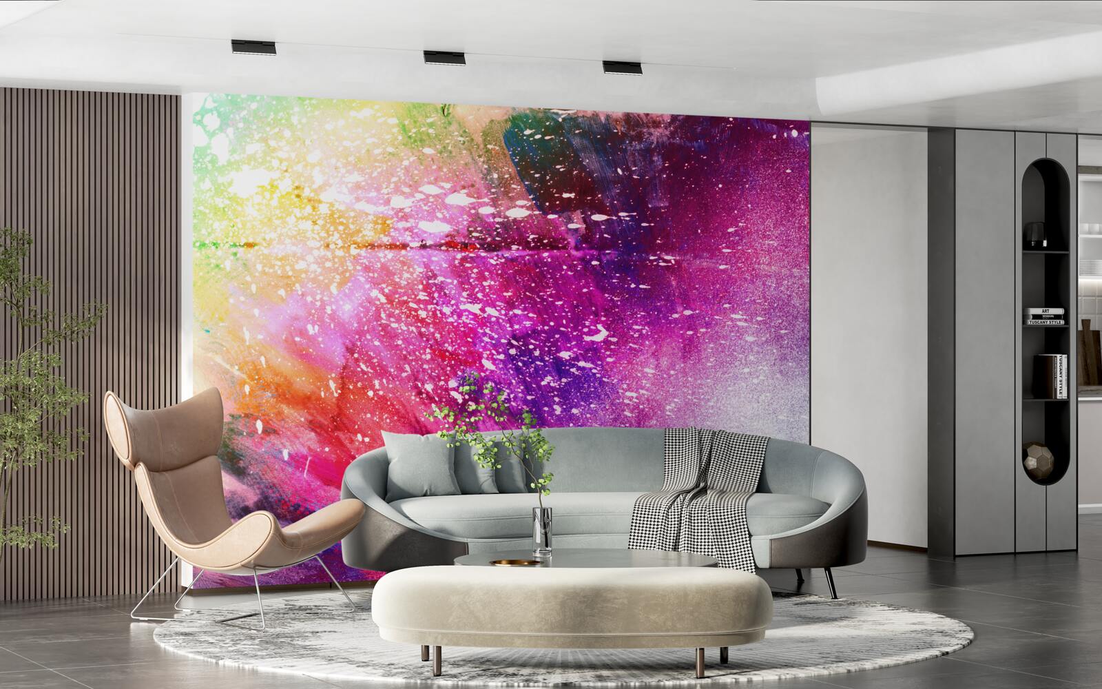 Fotobehang achtergrond met rijke en levendige kleuren