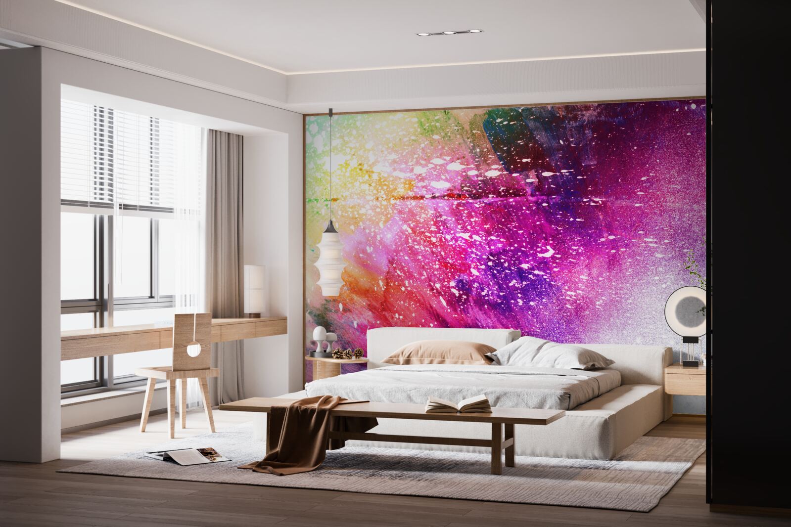 Fotobehang achtergrond met rijke en levendige kleuren